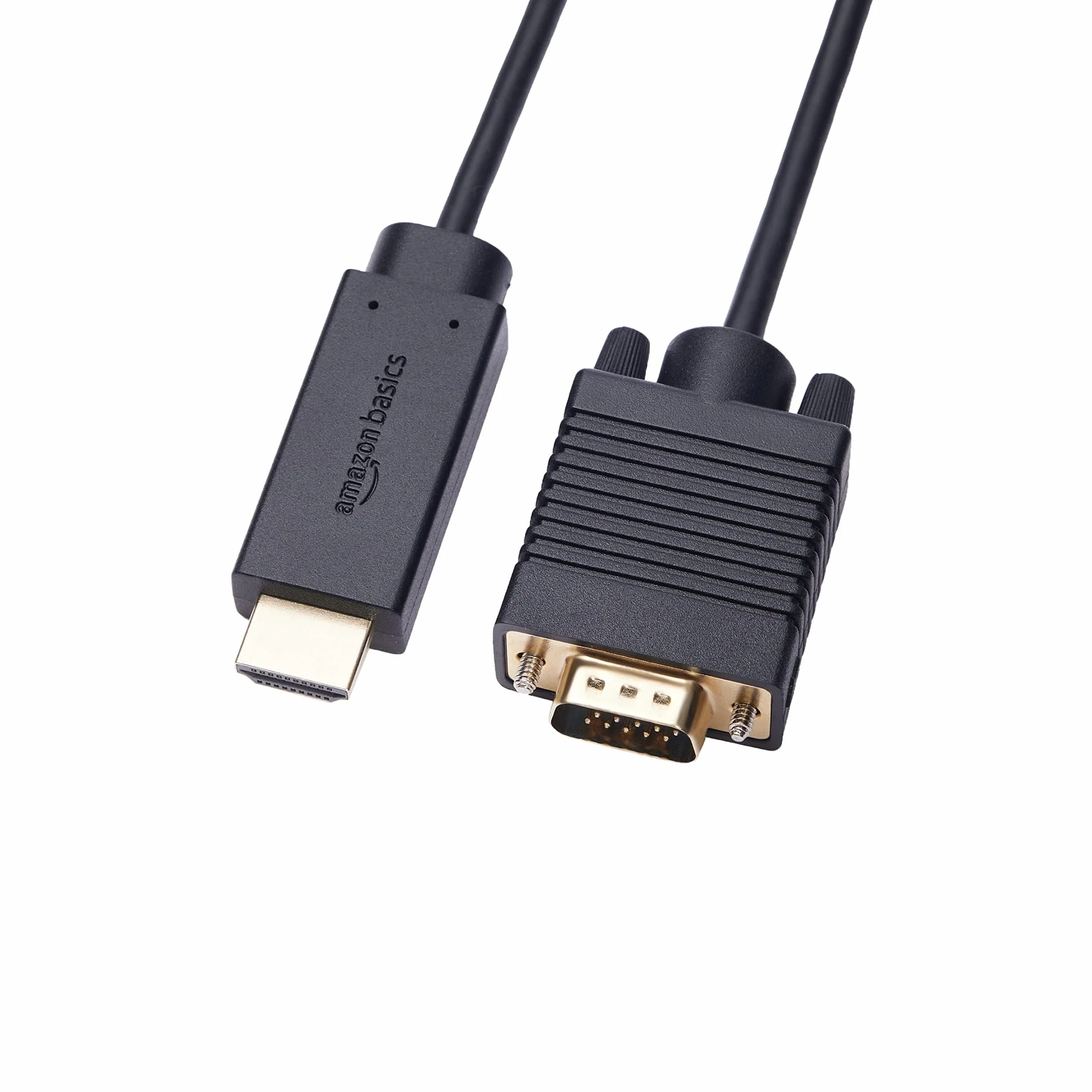 Amazon Basics Câble HDMI vers VGA 6 Feet Noir Plaqué Or