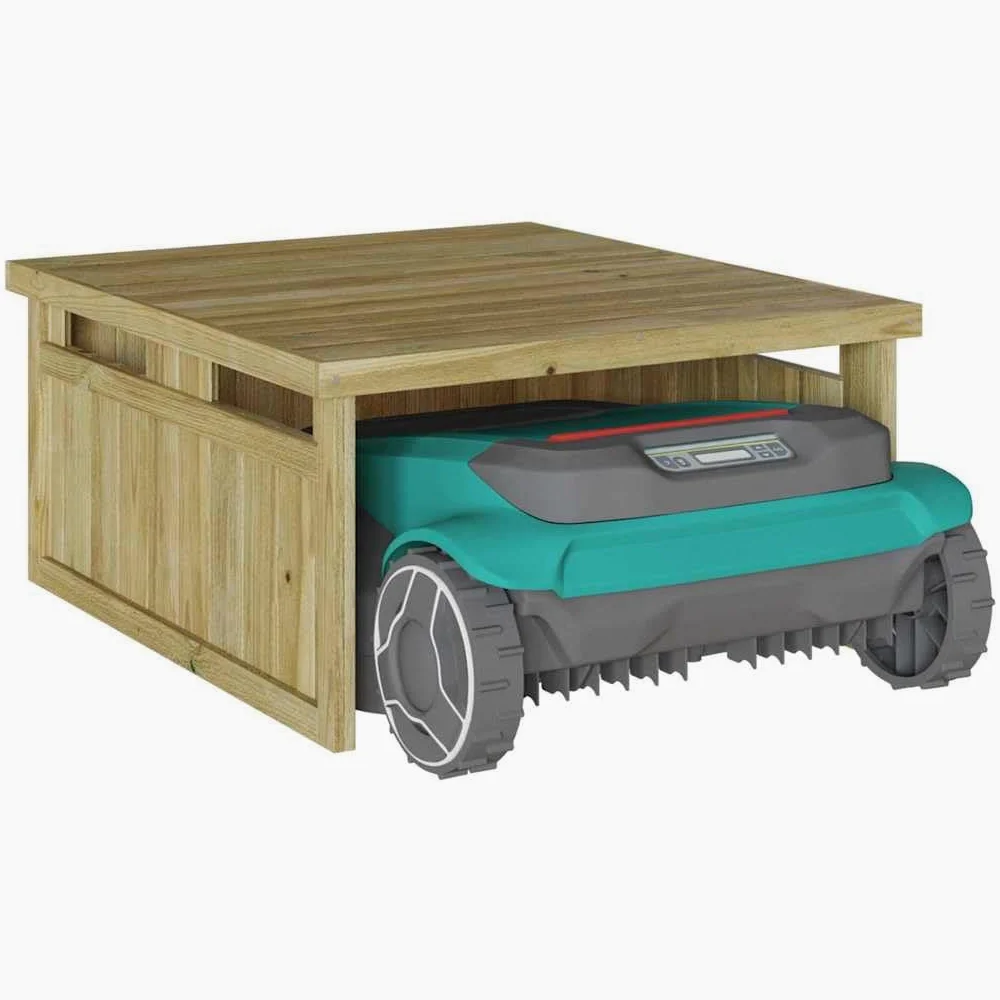Garage pour robot tondeuse Marron 70 x 80 x 38 cm Pin imprégné , Maison & jardin , Pelouses & jardins , Vie en extérieur , Structures extérieures , Cabanes & abris de jardin, Marron, (Poids 15.5KG)