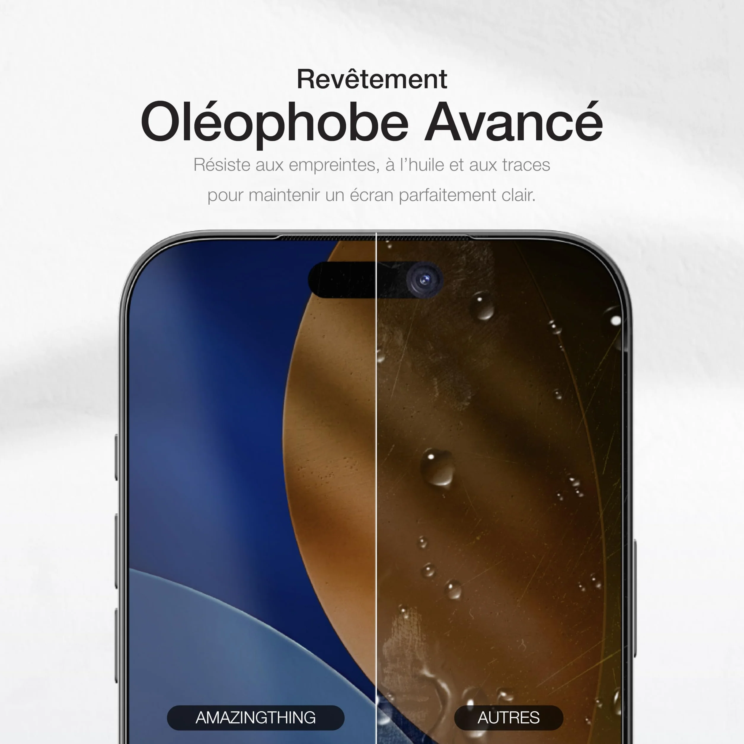 AMAZINGthing pour iPhone 17 Pro Max protecteur d’écran verre trempé 9H Anti Lumière Bleue lot de 2