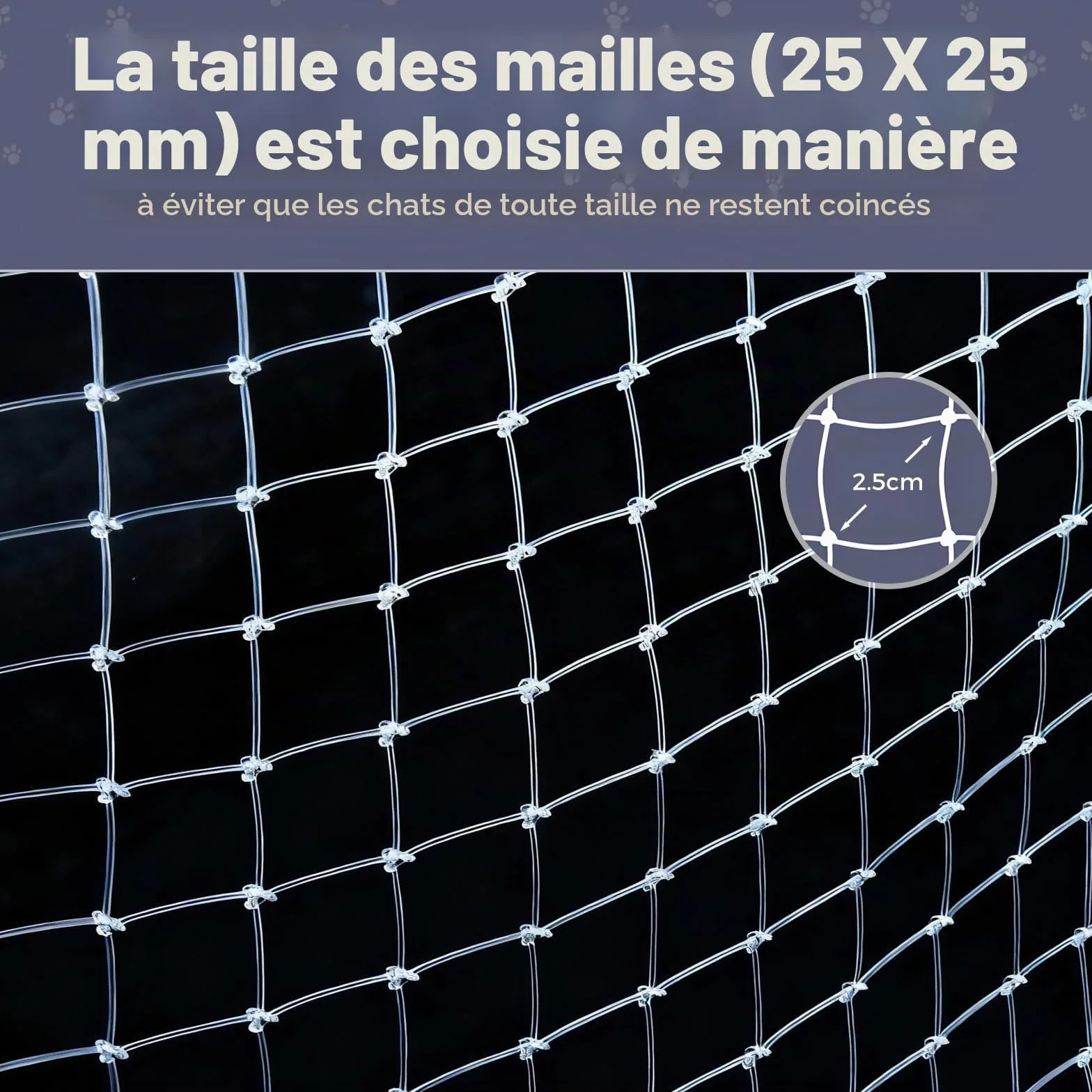 Filet de Protection Chat Balcon Nylon Forte Résilience Anti Oiseaux Jardin 5x5m Transparent