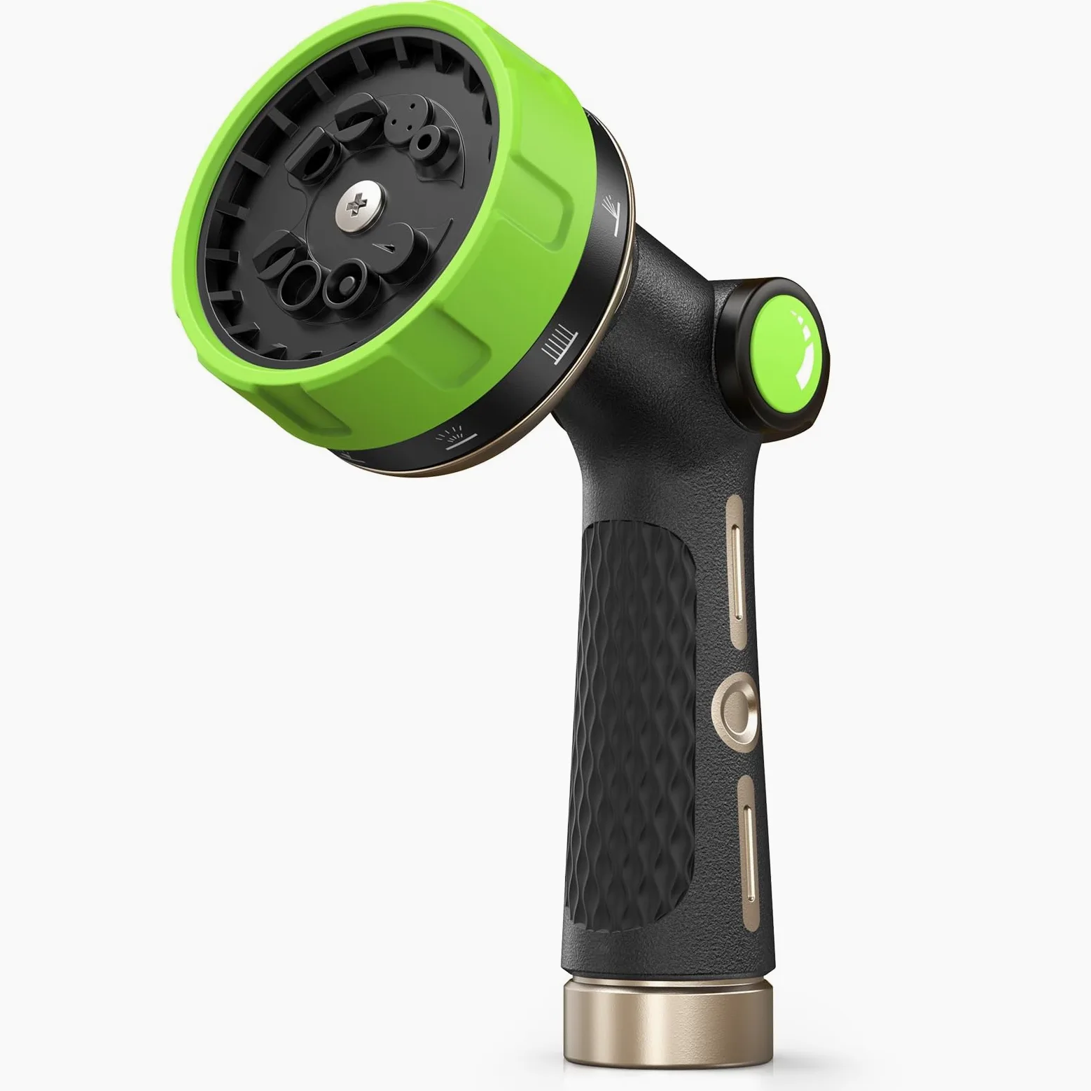 RAINPOINT Buse de tuyau d'arrosage robuste – Buses de pulvérisation 100 % métal pour tuyau d'arrosage haute pression, buse de tuyau d'arrosage pour lavage de voiture, arrosage de pelouse et animaux de