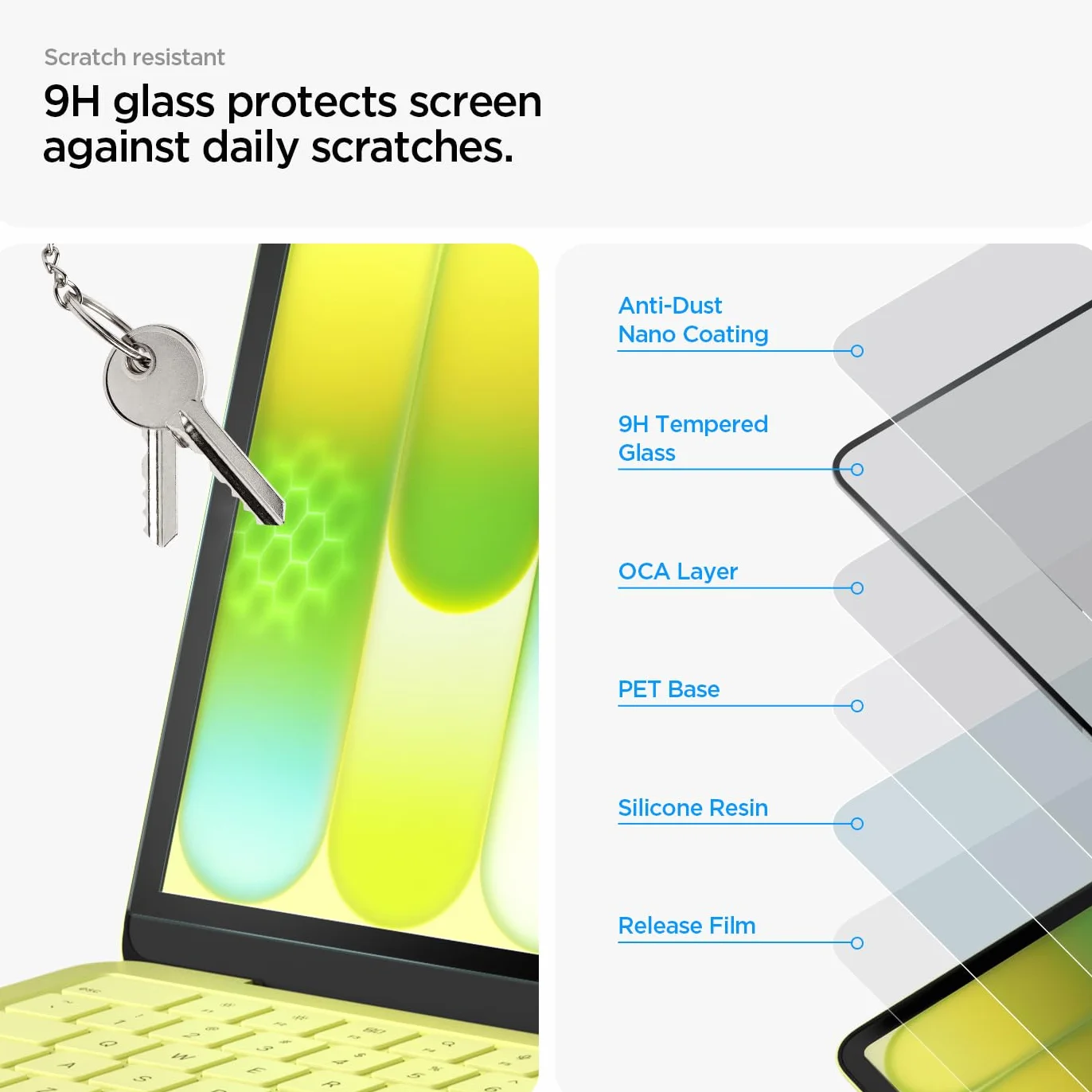 Spigen Glas.tR Slim Verre trempé pour MacBook Neo 13", Protection écran