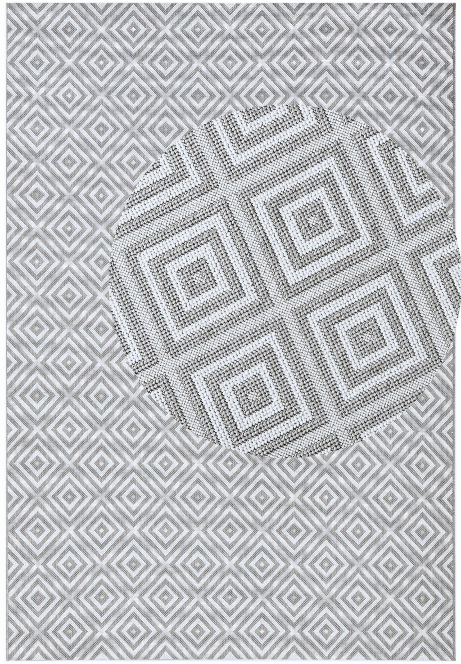 NORTHRUGS Tapis d'intérieur et d'extérieur à Carreaux, 80 x 150 cm, résistant aux intempéries, Moderne, Motif géométrique, à Carreaux, Design Allover, pour Balcon, terrasse, Jardin, Jardin d'hiver