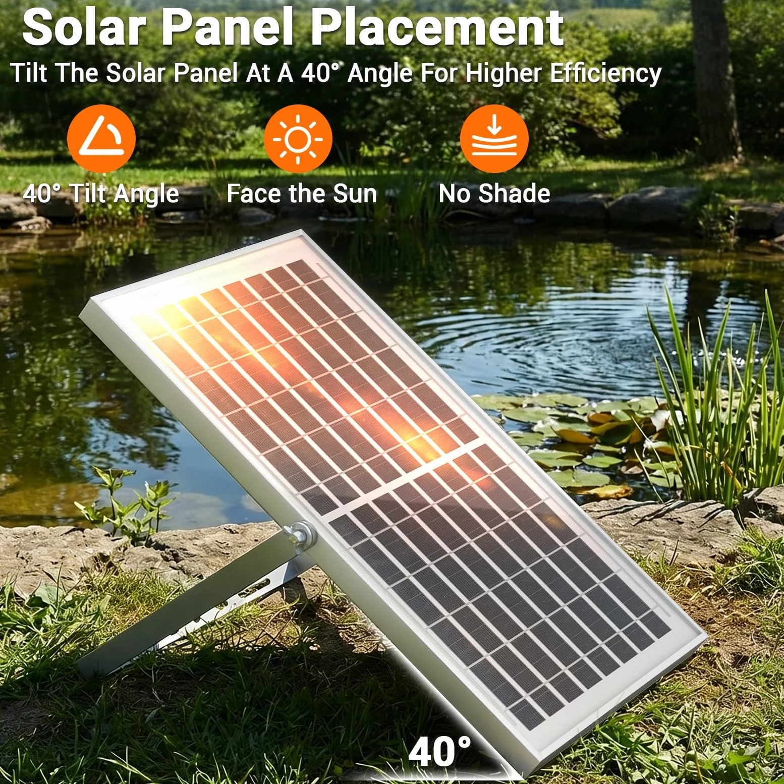 Aérateur de bassin - Pompe à oxygène solaire - 9V10W Pompe à air Solaire pour Aquarium - pour la Circulation de l'eau dans Le Jardin, pêche, hydroponique