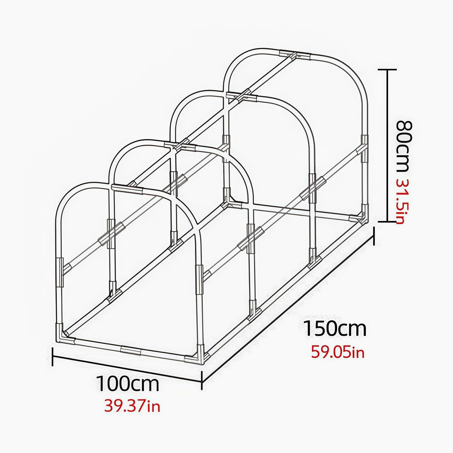 Serre Transparente, étagères en Film Protecteur pour Serre, Film antigel pour Plantes, Protection UV, Convient aux Applications industrielles et agricoles.(100x150x80cm)