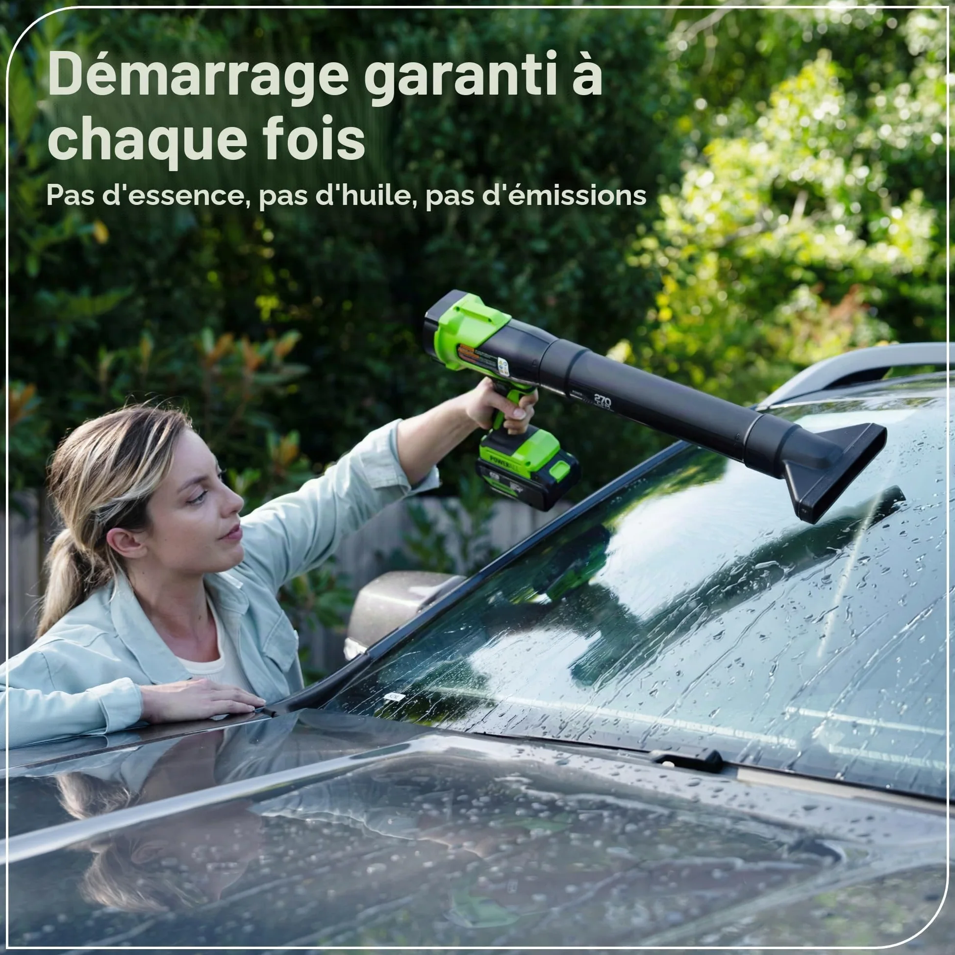 Greenworks 24V Souffleur sans Fil avec Batterie 4Ah & Chargeur Rapide 65W PD, 209km/h 7,65m³/Min Souffleur Électrique Puissant pour Jardin, Terrasse & Voiture, Vitesse Variable BL1002HA1