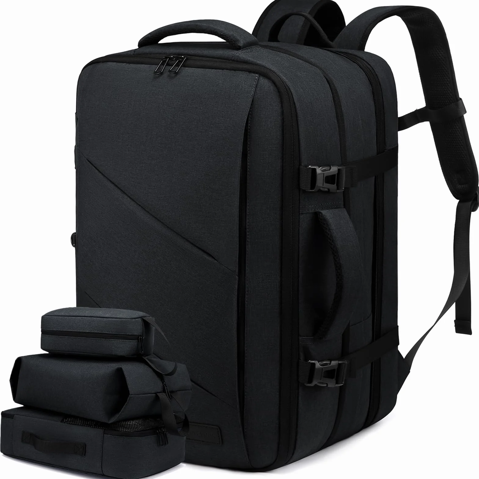 LOVEVOOK Sac à Dos Cabine Grand 30L Antivol Voyage Avion Bagage à Main Homme Femme Ordinateur Portable 15.6 Pouces Résistant Aux Éclaboussures Noir