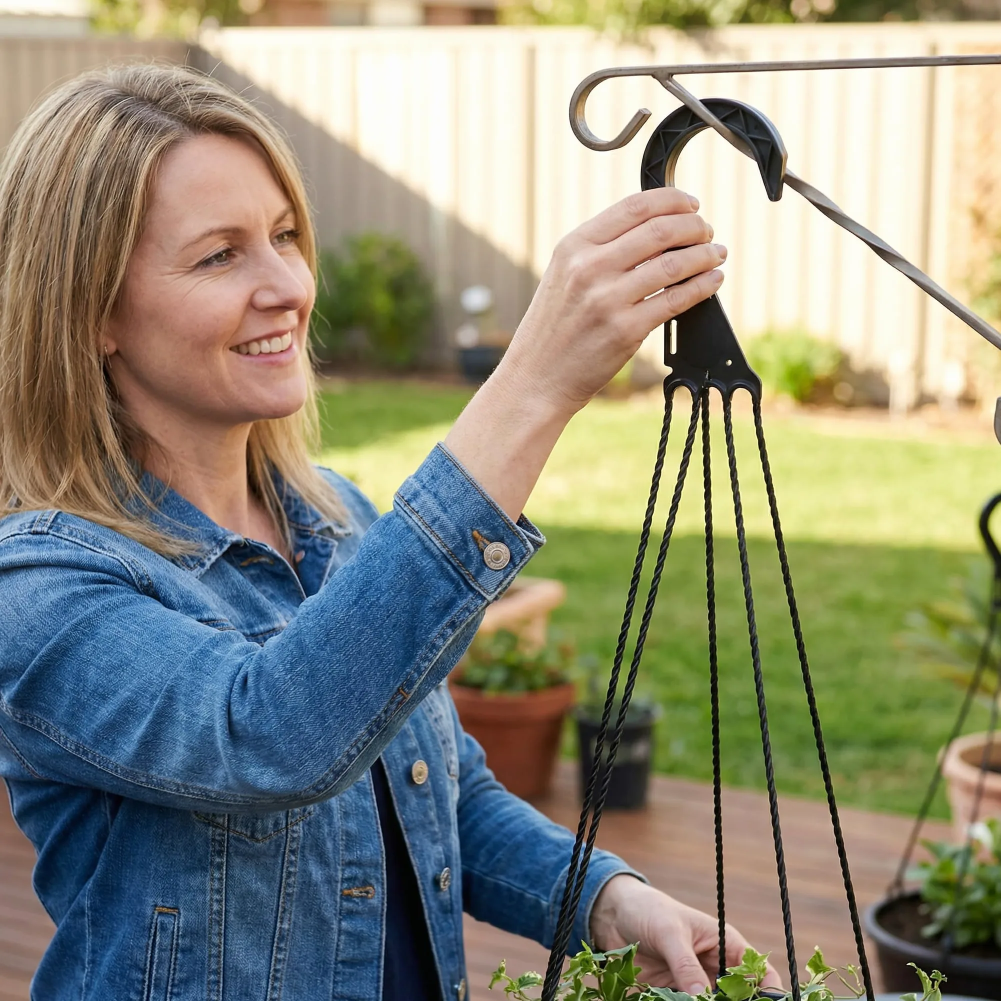 Toddmomy Lot de 5 crochets de lavabo suspendus en plastique pour pots de fleurs, pots de fleurs d'extérieur pour plantes, paniers à fleurs suspendus d'extérieur pour suspendre les pots de fleurs