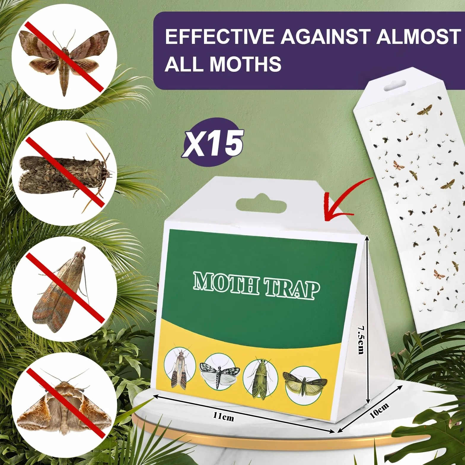 Piege Mites Alimentaires Anti Larves Cuisine Trichogrammes 15 Pieces