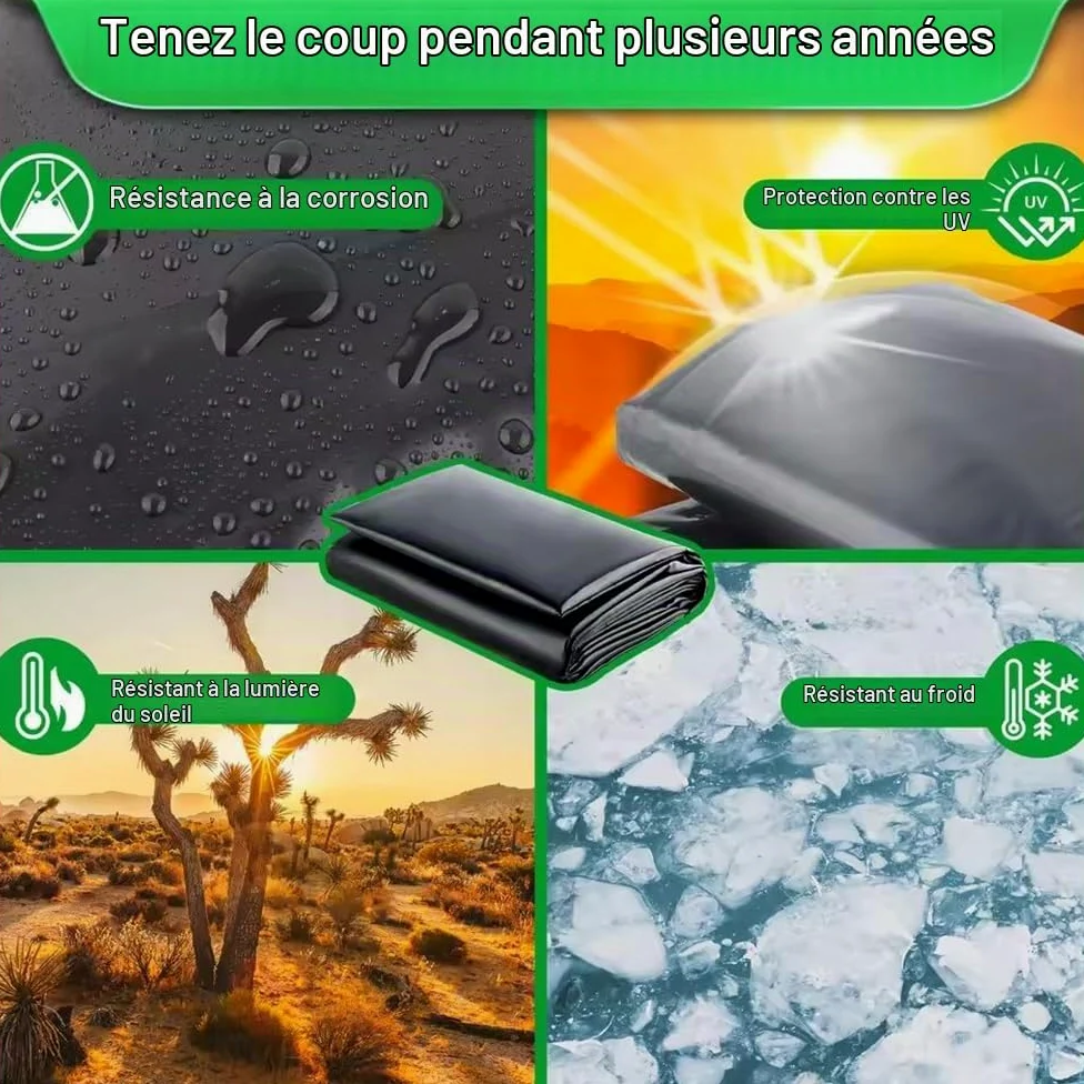 Bassin Poisson Exterieur Jardin，1.0mm-2 Mx5 m Bache Bassin Exterieur, Convient Pour Les Étangs, Les Biotopes,Les Piscines Naturelles，Résistant Aux Uv Et Aux Intempéries i,Accessoires De Jardin Et d'Ét