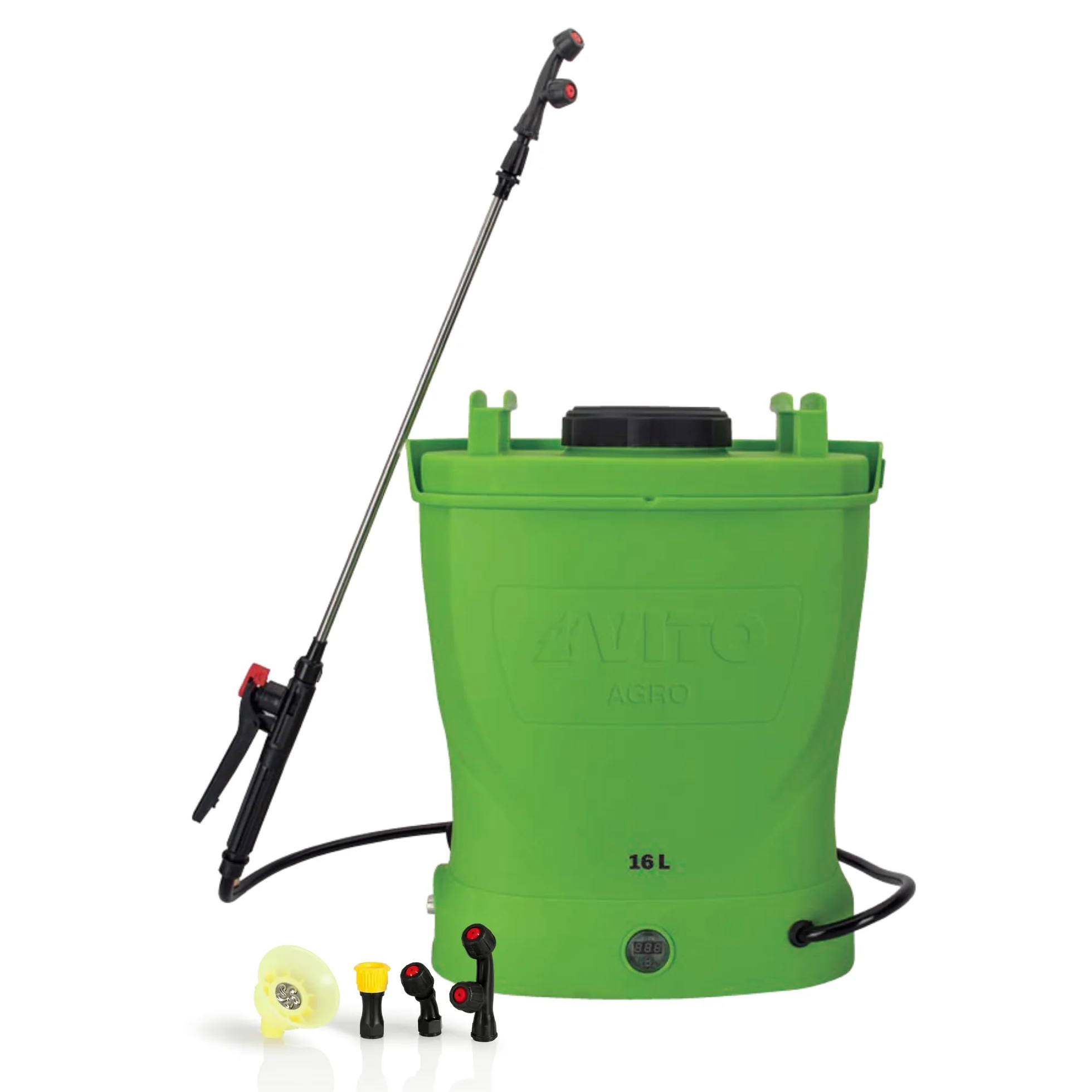 VITO - Pulvérisateur Electrique à Batterie 16L Rechargeable 12V 8AH 6 Bars - Pulvérisateur Toiture Traitement Végétaux - Livré avec Lance Télescopique, 3 Buses et Chargeur