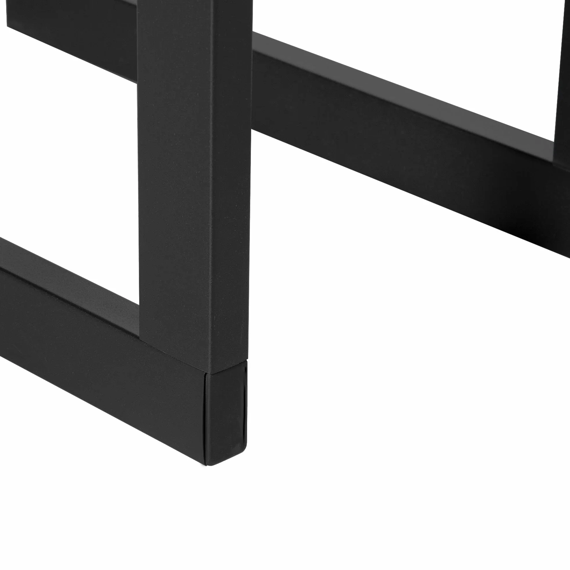 HOMCOM Range bûches porte-bois intérieur extérieur charge max 100 Kg 40L x 25l x 100H cm métal noir