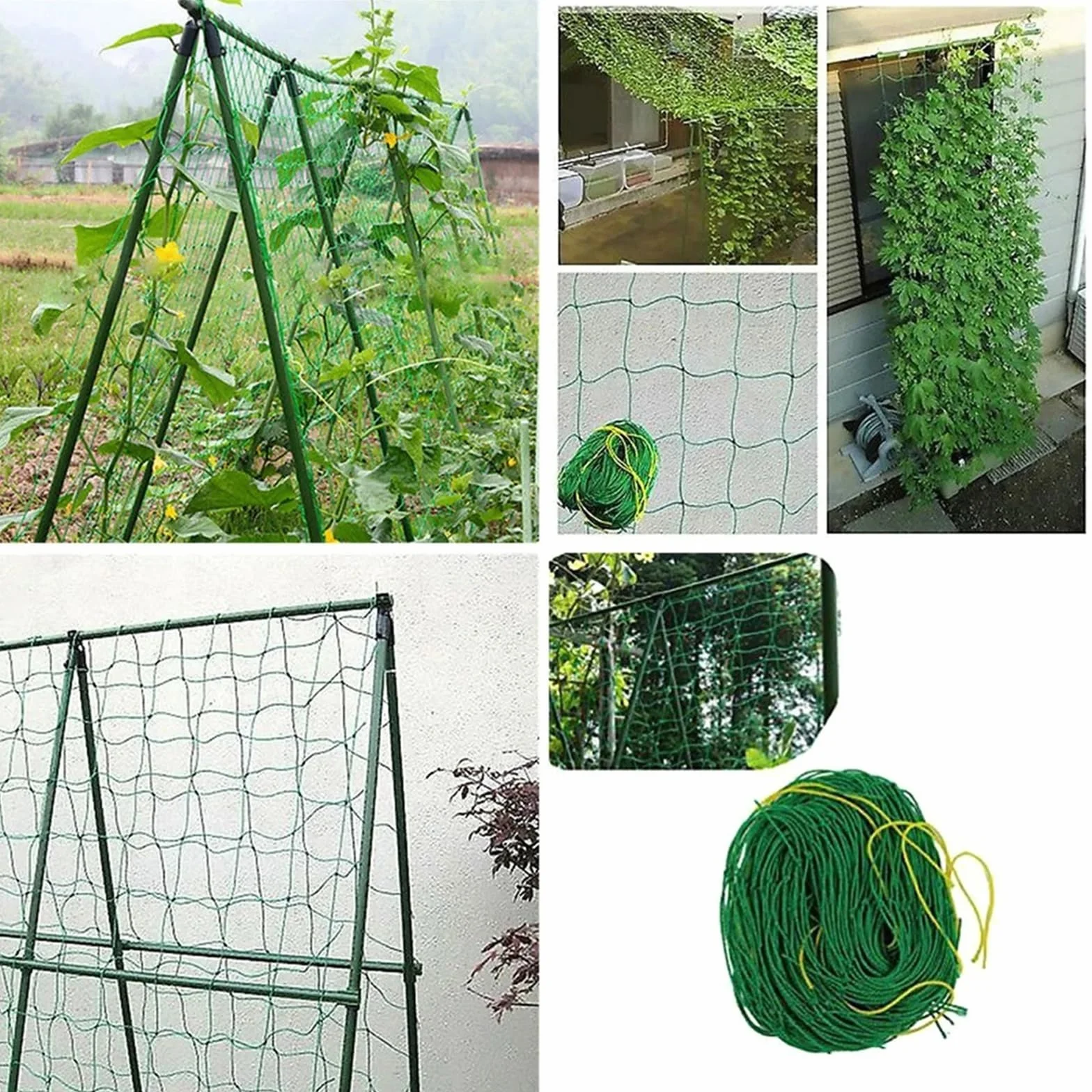 Filet pour Plantes grimpantes 1.8x3.6m, Grille pour Concombres Tomates Jardins Serres