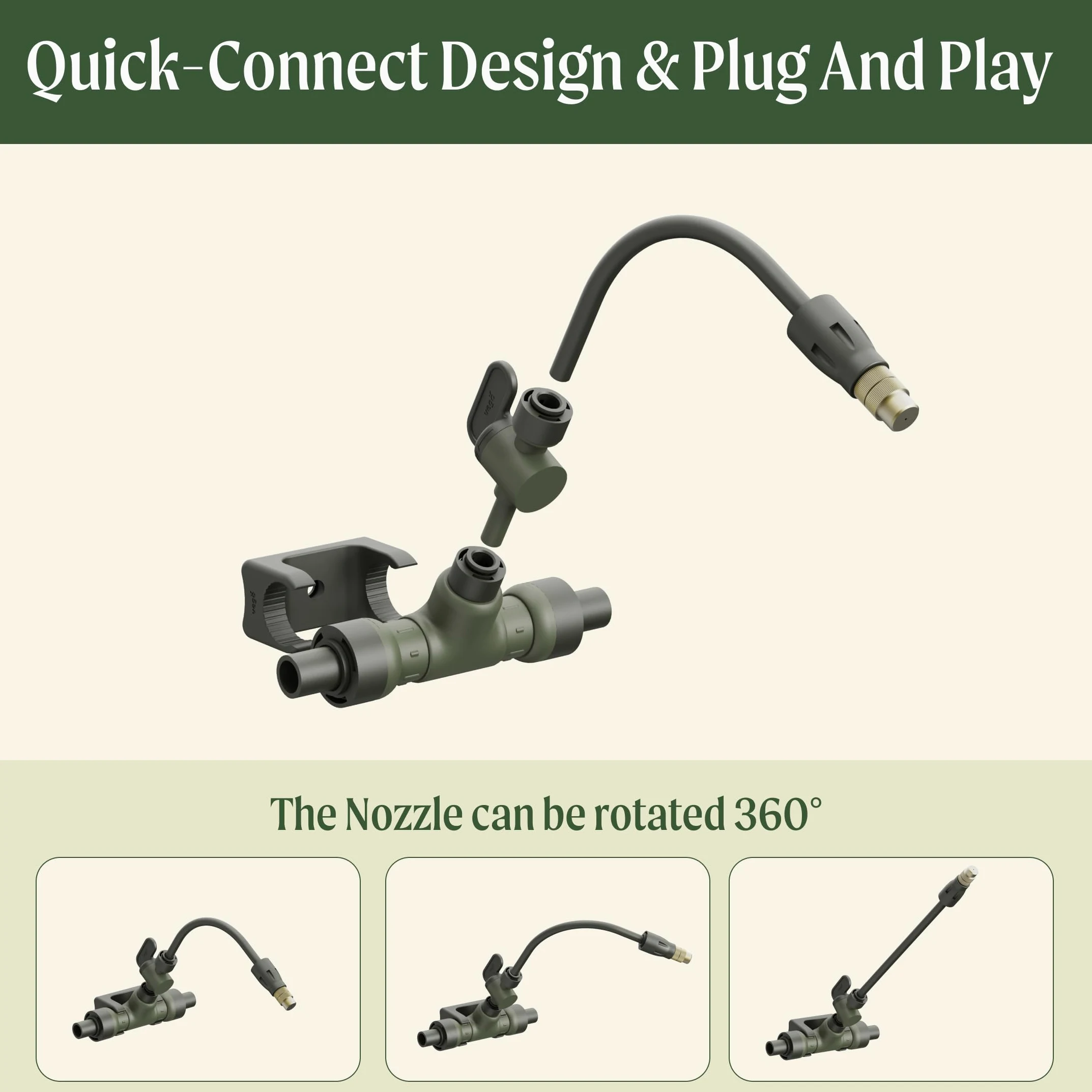 Vego Kit d'irrigation de jardin – Système d'irrigation goutte à goutte pour parterres de jardin surélevés, solution d'arrosage efficace pour légumes, fleurs et plantes, installation facile à faire