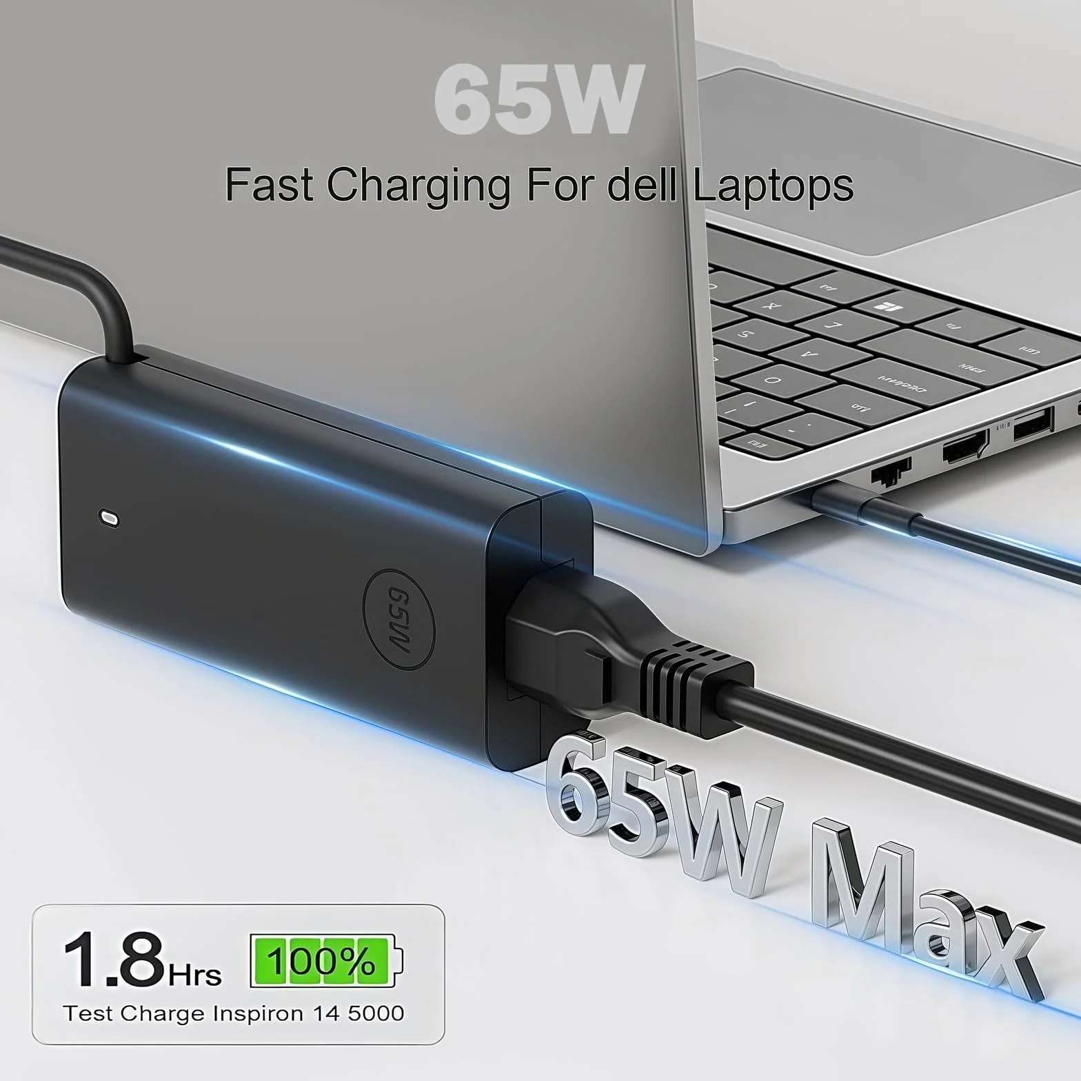 Dell 65W USB-C Chargeur Ordinateur Portable pour Latitude 5540 5420 7400 5440 7440 3540 5520 7420 5430 7390 7320 5530 7430 3440 7340 5320 7410 7330 7530 XPS 13