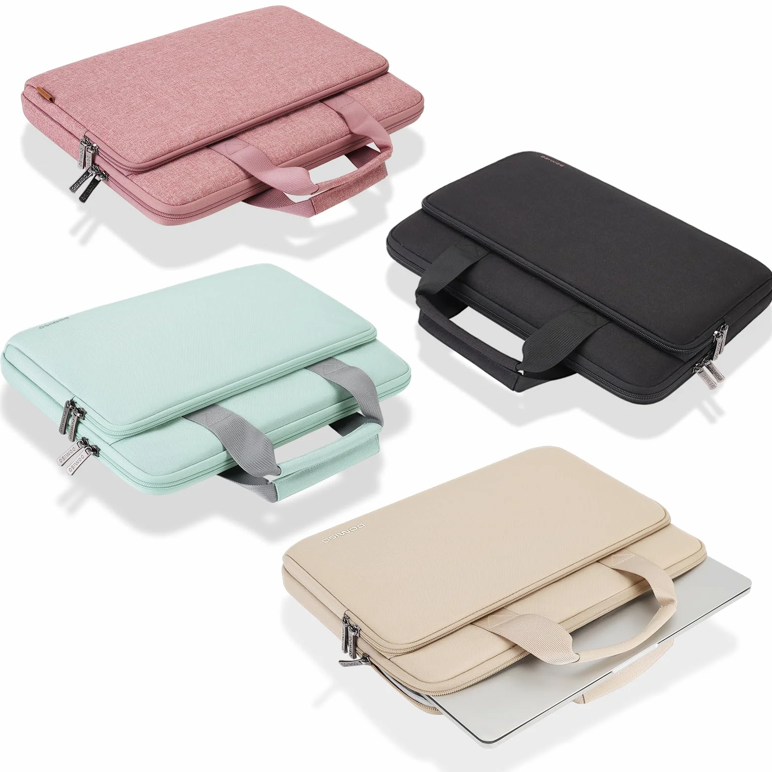 DOMISO Pochette Ordinateur 17 Pouces Sacoche PC Portable Dell HP ASUS Acer XPS Beige