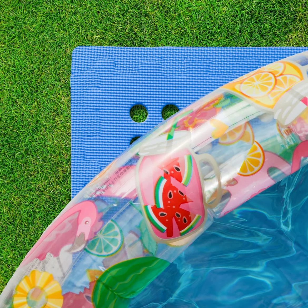 EYEPOWER Tapis de Piscine 2,8 m² - 8 Tapis de Sol EVA 62x62 - Jeu de Dalles de Protection Extérieure