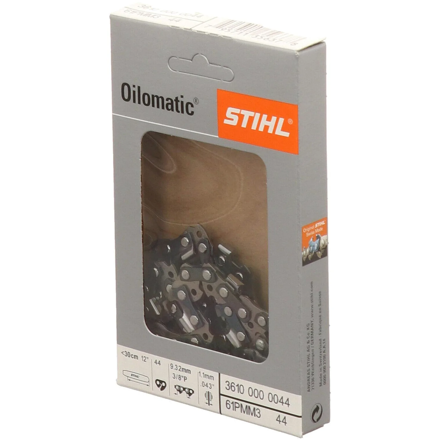 Chaîne de tronçonneuse Joist 3/8" P, 1,1 mm, 44 maillons entraîneurs, 30 cm, 61 PMM3 44, 3610 000 0044