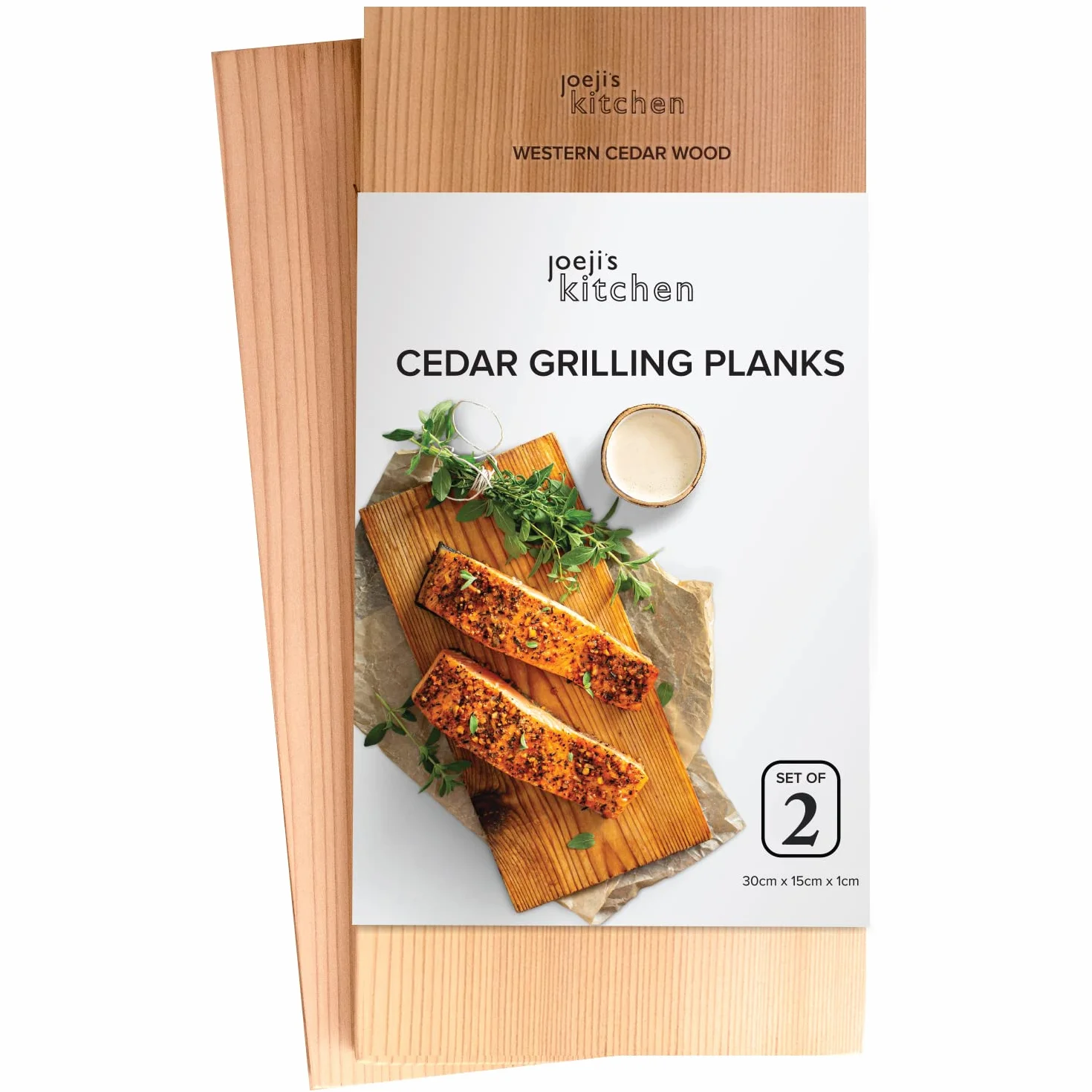Planches à fumer en cèdre pour fumoir viande et poisson - Lot de 2