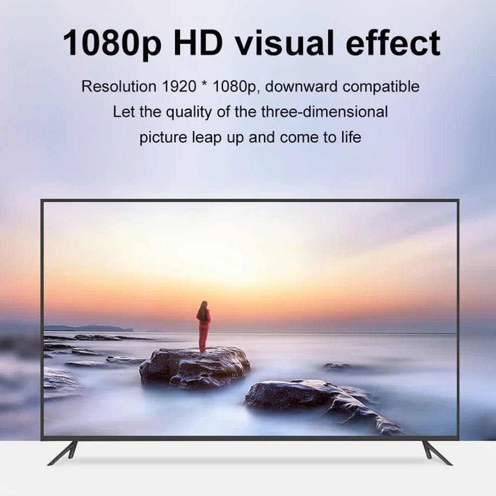 Adaptateur HDMI vers VGA 1080P 60Hz avec câble Audio 3,5 mm pour Ordinateur Portable Moniteur Projecteur