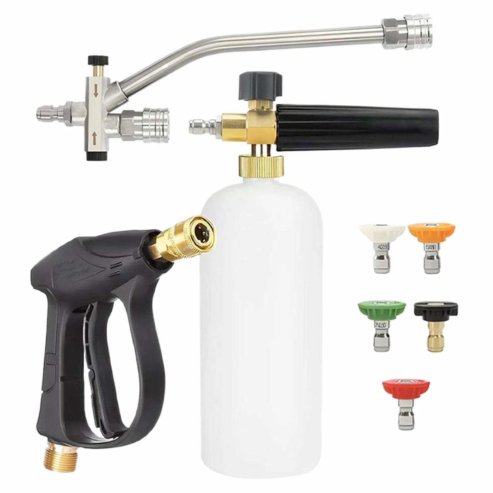 Lance Mousse Pour Nettoyeur Haute Pression Nettoyeur Haute Pression Pour | Connecteur Double Tête Pour Tuyau Arrosage & Lavage Détail Maison