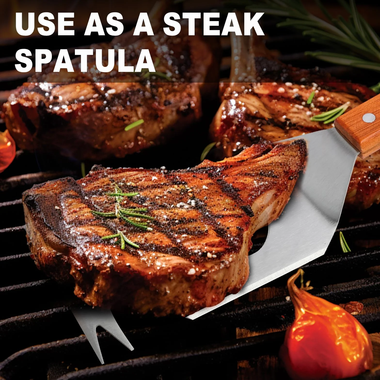 Spatule Barbecue 7 en 1, Ustensiles Barbecue Innovant pour Camping en Plein Air