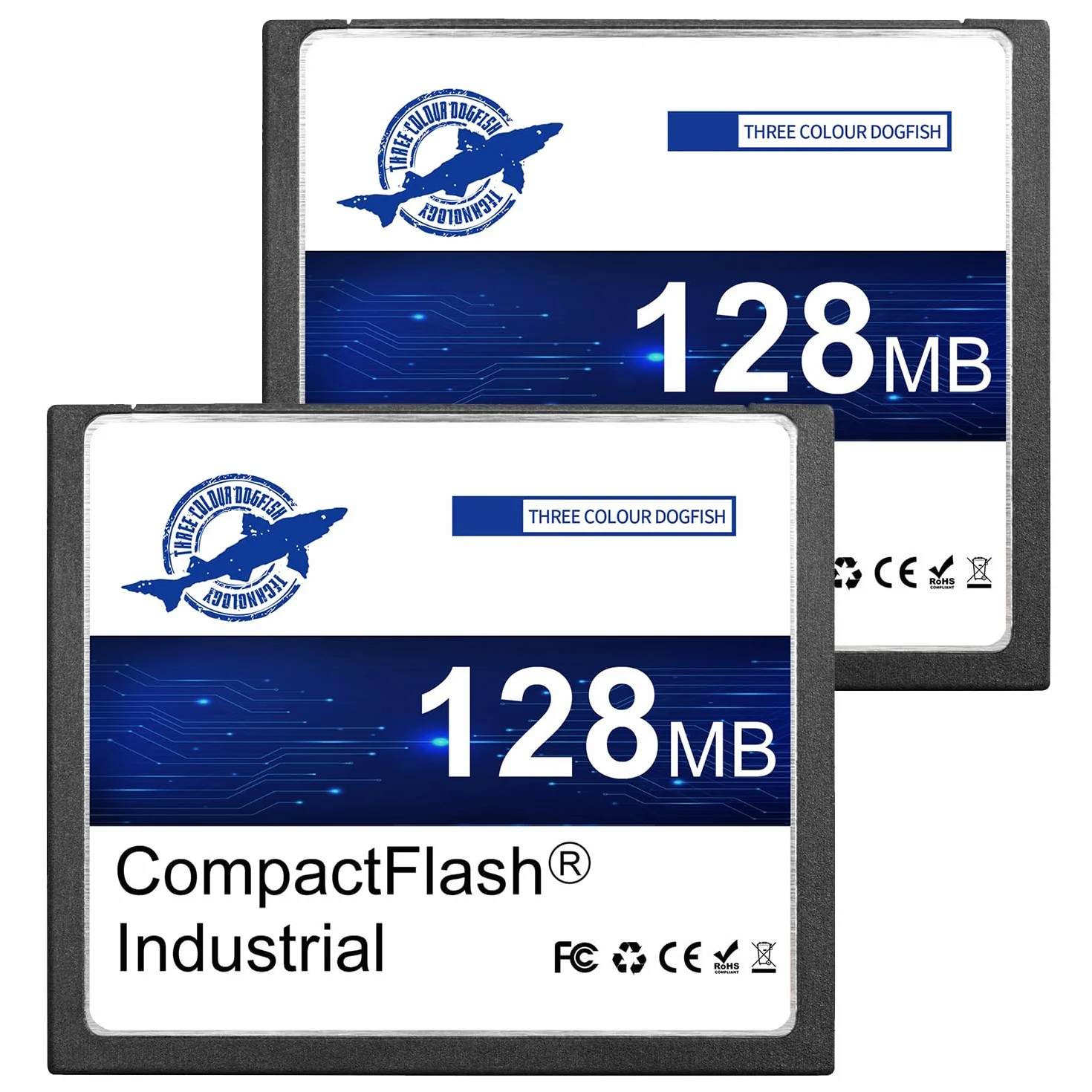 Dogfish 2 Pack 128Mo Compact Flash Card Carte Mémoire CF Type I Haute Performance FAT16