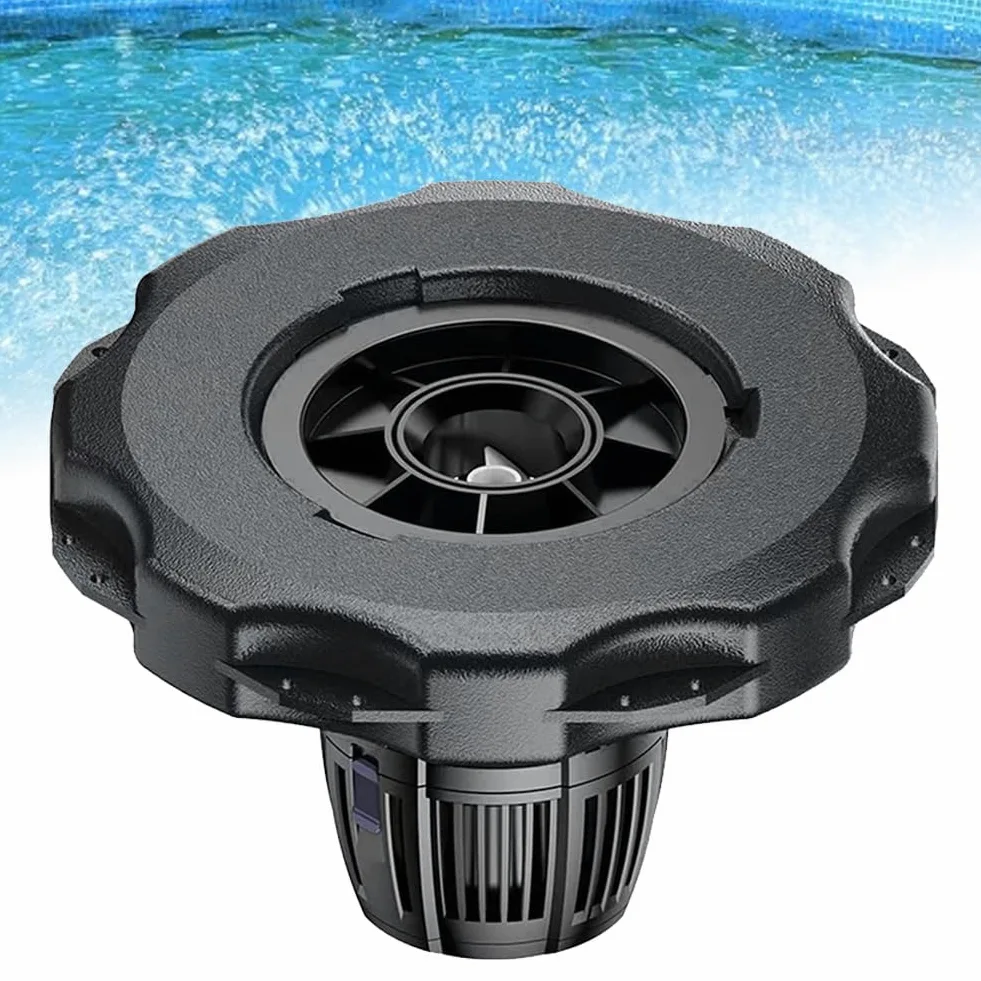 Fontaine flottante pour bassin à poissons avec pompe à eau haute puissance, jets 360°, moteur économe en énergie, couvercle de filtre - tige en céramique oxygénante