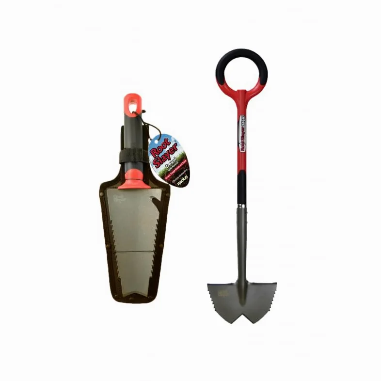 ROOTSLAYER Venteo - Pack Noir - Adulte à Main Dresse Bordures™ - Jardin - Acier de Carbone - Manche 360°