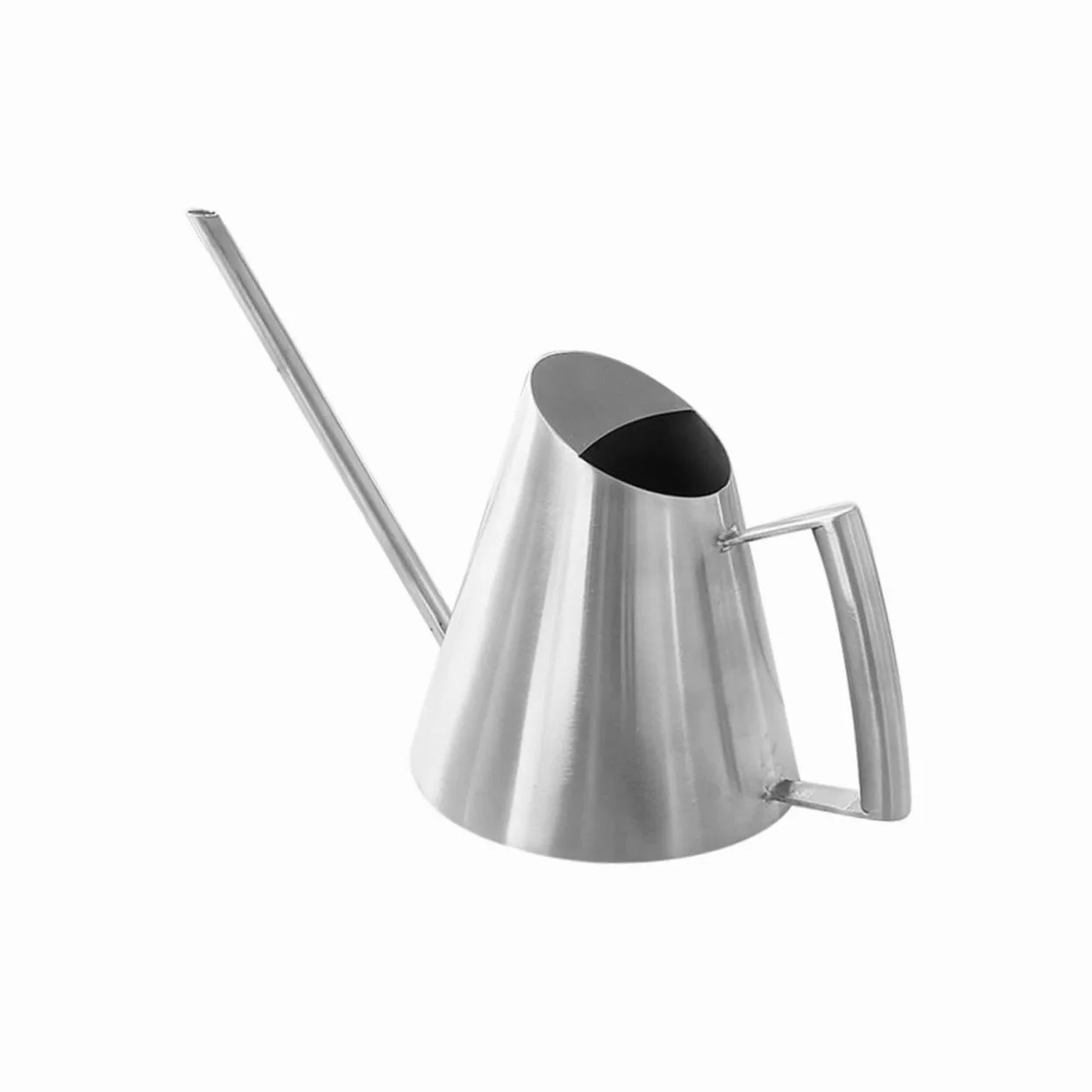 VICASKY Arrosoir en Acier Inoxydable 900ml Long Bec pour Jardinage, Style Vintage Argenté, Finition Soignée et Prise Confortable pour Fleurs et Plantes