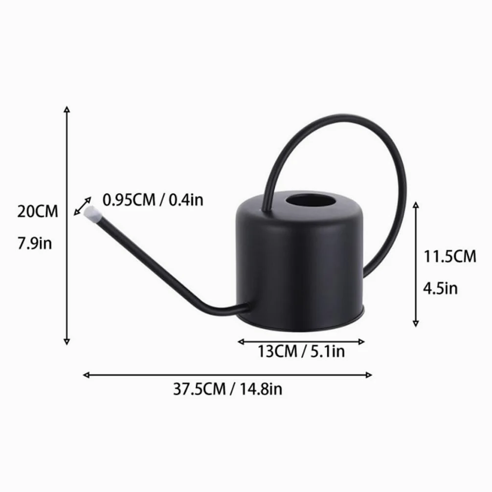 Arrosoirs Arrosoir en Acier Inoxydable de 1,3 l, Bouteille de Jardin en métal à Long Bec avec poignée Facile à saisir for Les Plantes à Fleurs de la Maison(Groen)