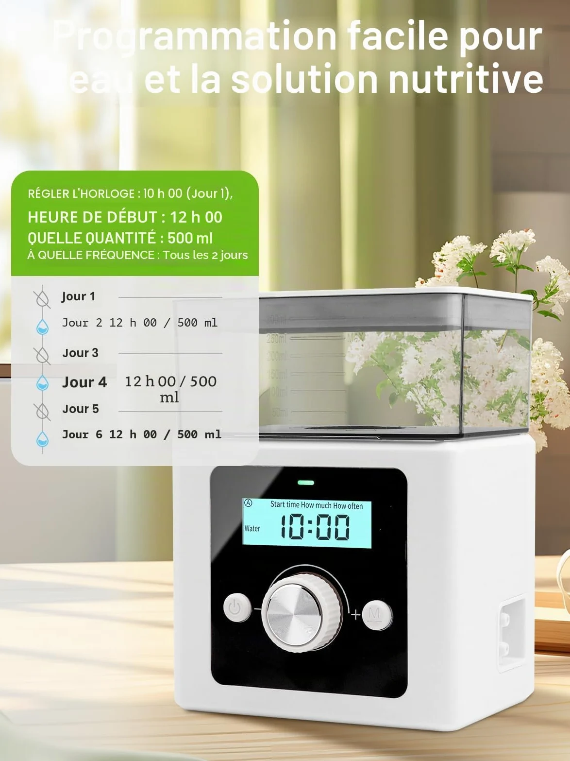 Système d'irrigation automatique, arrosage automatique pour plantes d'intérieur, système d'irrigation automatique DIY pour plantes en intérieur, idéal comme système d'irrigation de vacances | Système d'arrosage automatique pour plantes d'intérieur - Idéal
