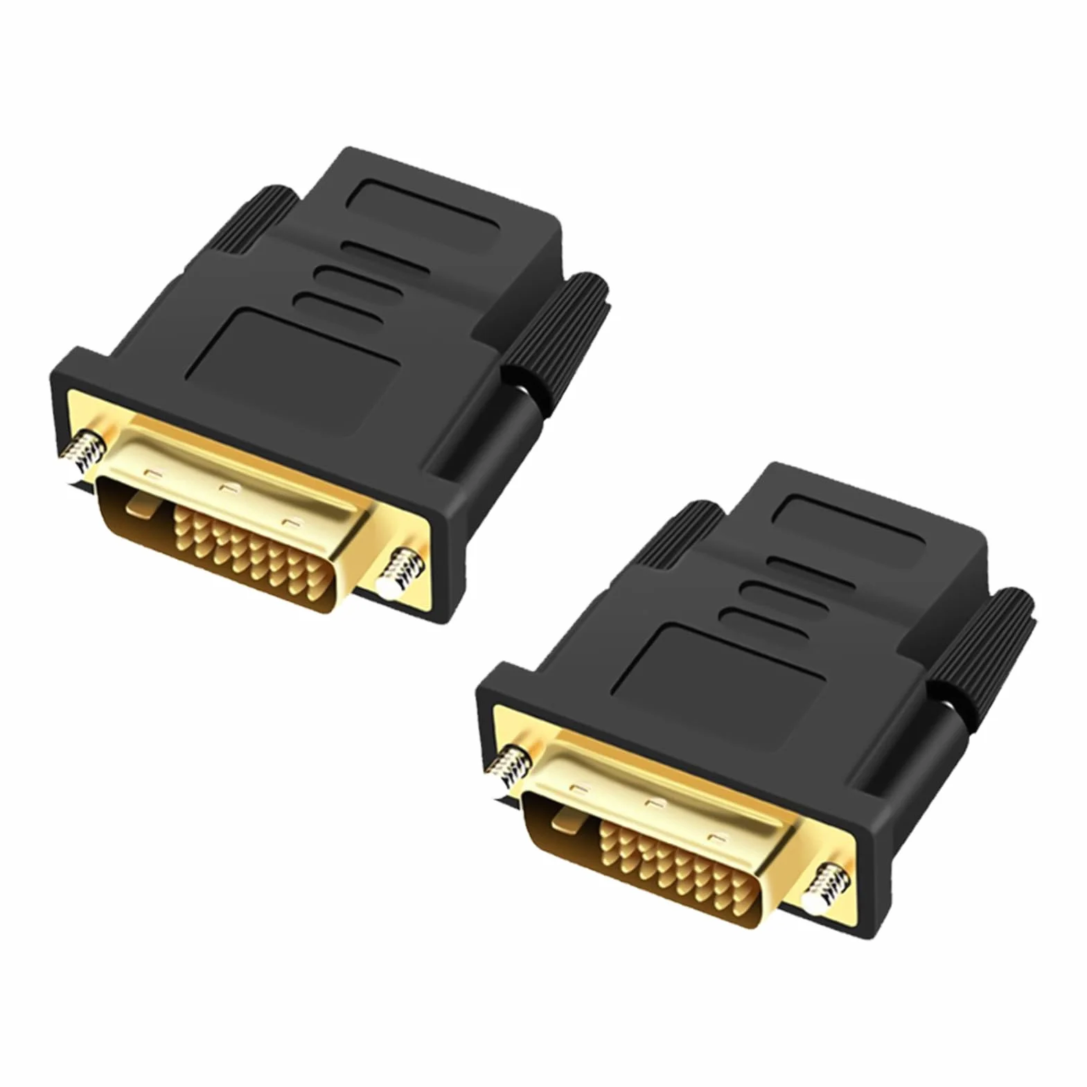 Adaptateur DVI vers HDMI Bidirectionnel Mâle vers Femelle, Connecteur Vidéo Numérique Full HD 1080p, Plaqué Or