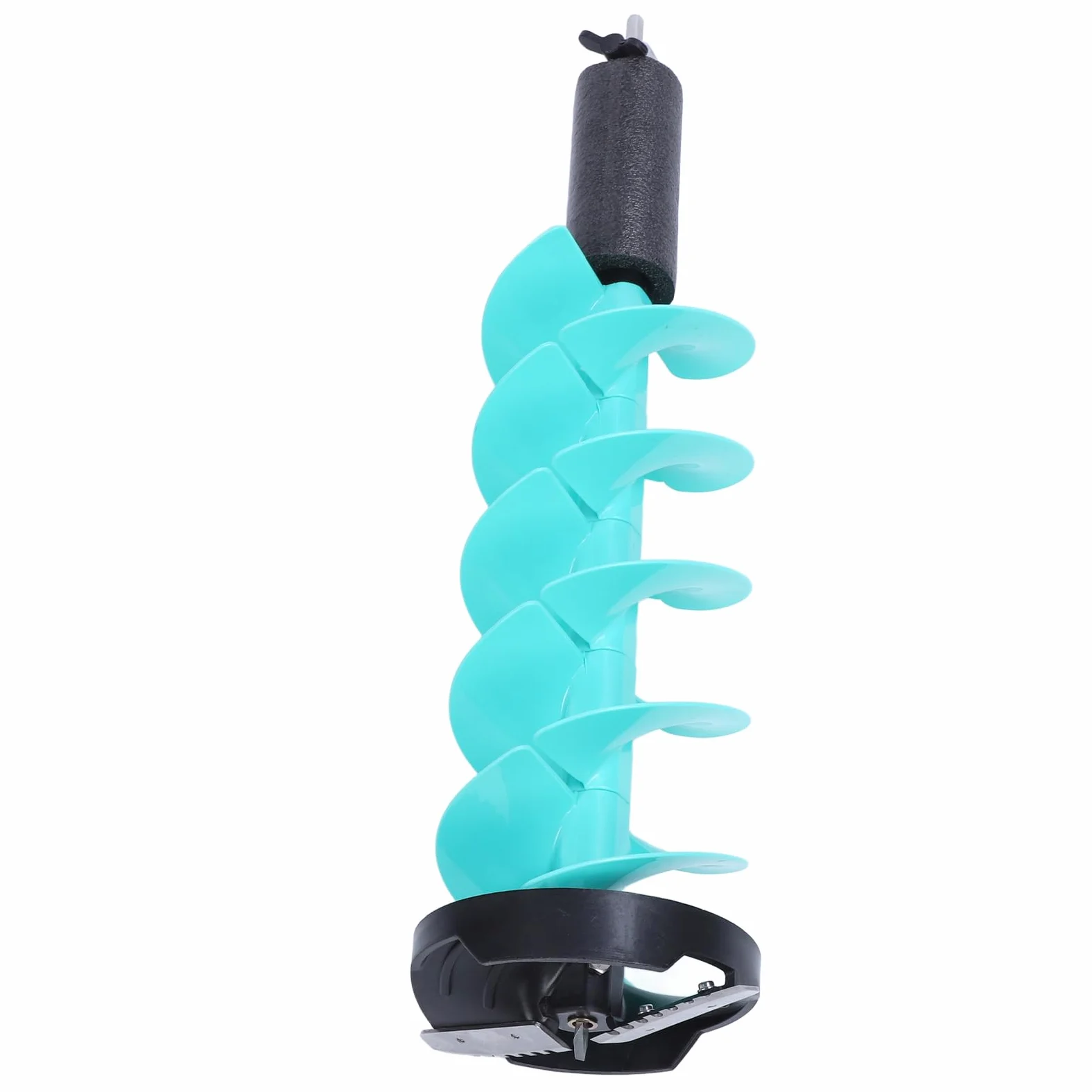 Foret à tarière pour pêche sur glace, 8 po x 28,7 po, nylon flottant | Lames de coupe en carbure pour percer des trous dans la glace avec une perceuse électrique