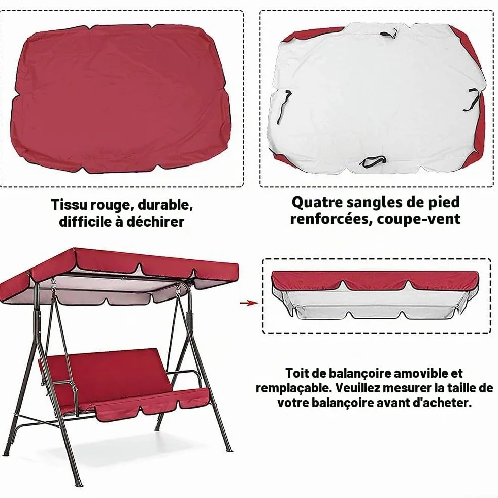 Balancelle de Jardin à Bascule en métal Robuste avec Toit supérieur en métal