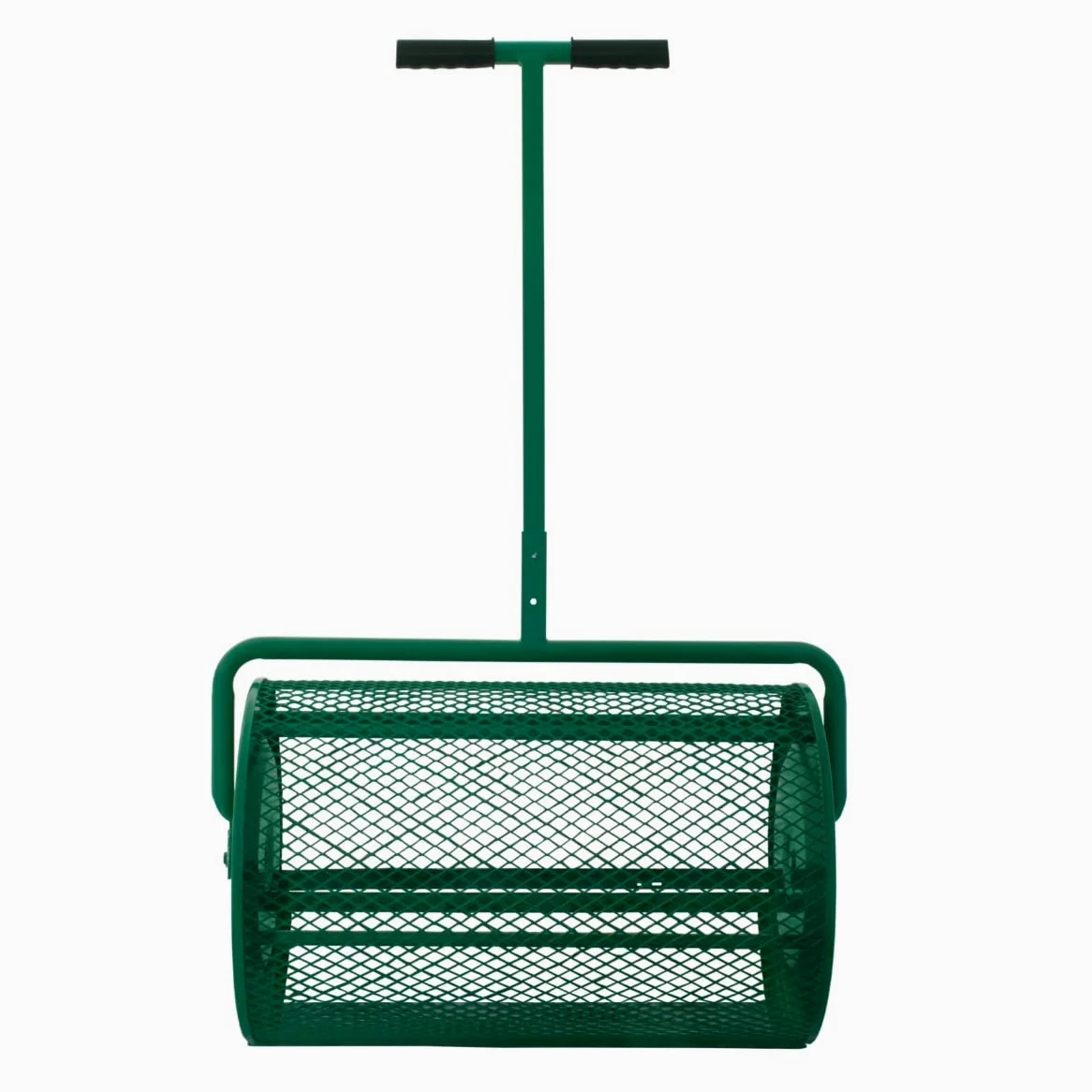T-Mech Rouleau épandeur à Compost 80 L - Vert - Léger & Facile à Transporter - Manche Extensible 62-67cm [Paire de Gants Gratuite] Jardinage, Horticulture