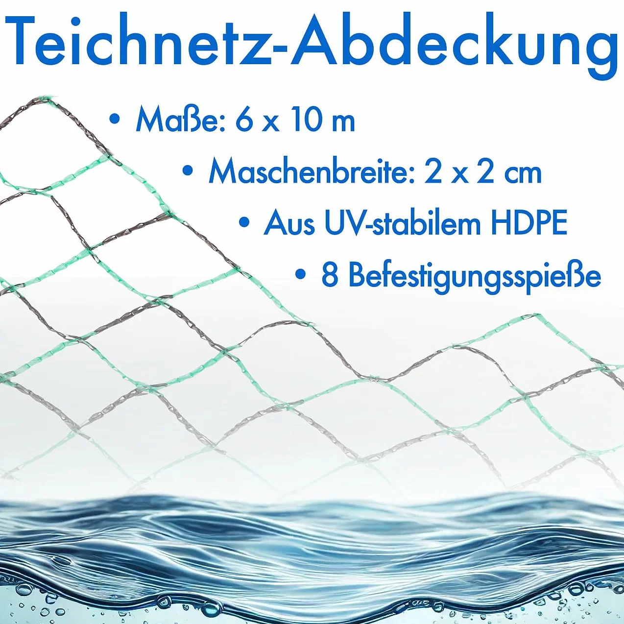 Royal Gardineer Filet de protection pour bassin à mailles fines 6 x 10 m