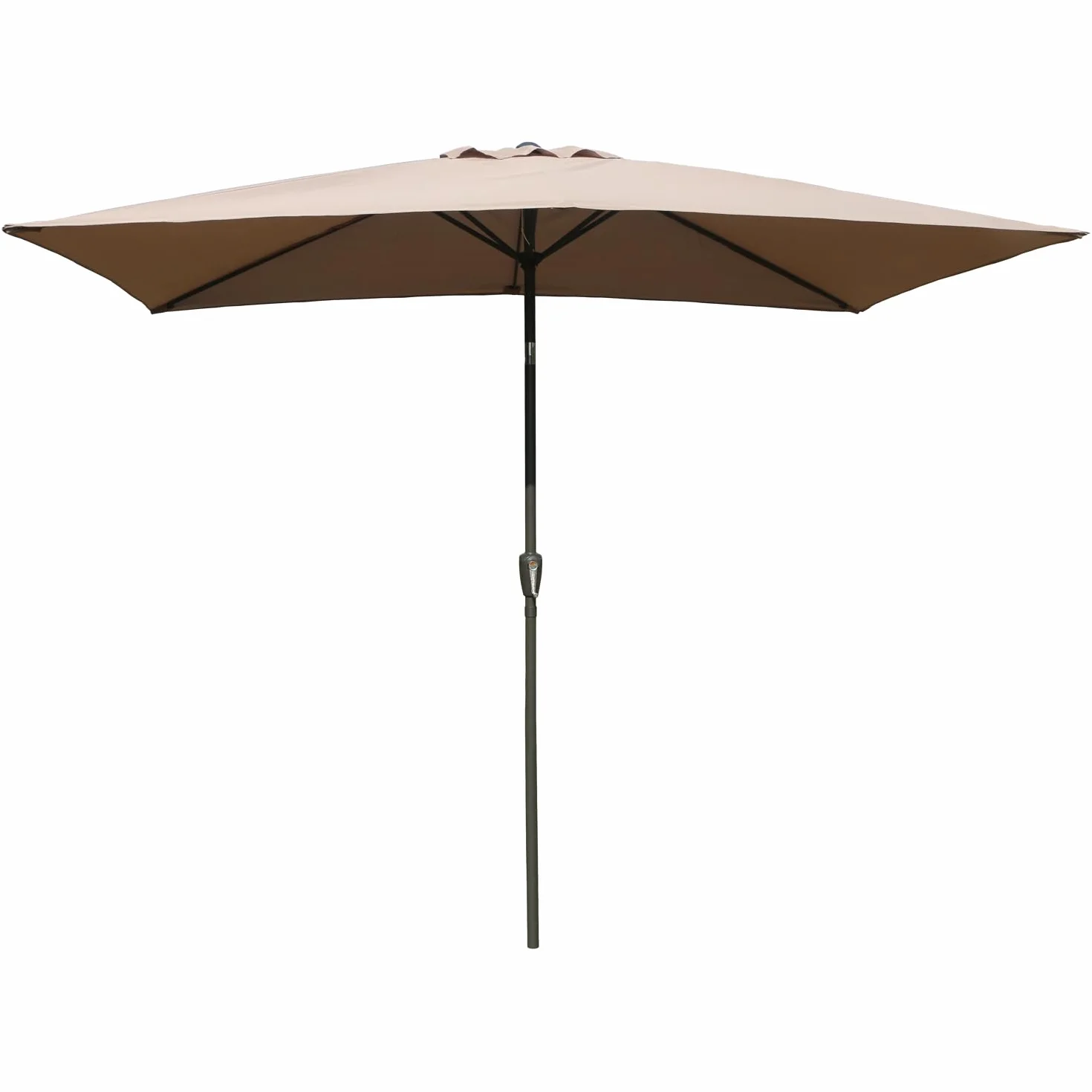 HAPUNA Toile de rechange parasol droit 2x3m taupe rectangulaire polyester déperlant anti-UV