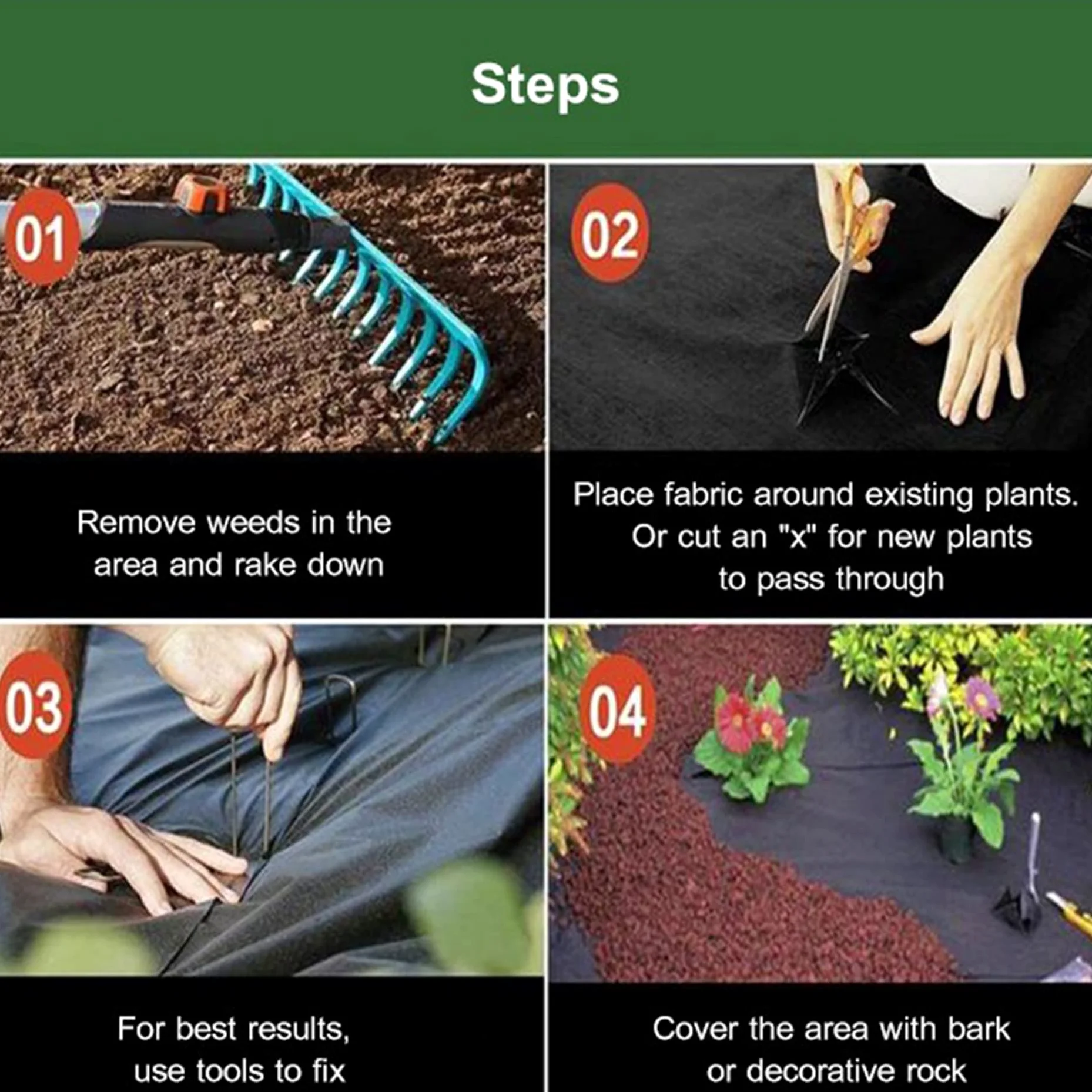 Toile de Paillage Anti Mauvaises Herbes 90 g/m²,Bâche Protection Sol et Jardin,Feutre Geotextile,Anti-UV Antidéchirure,pour Terrain Agricole Jardin,Noir Différentes Dimensions ( Size : 2mx25m = 50m² )