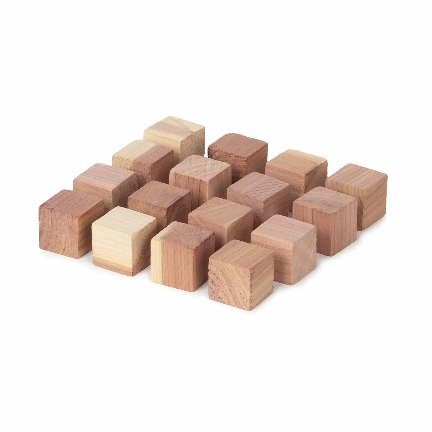 Lot 16 x Cubes antimites en cèdre Naturel, 2 x 2 x H 2 cm
