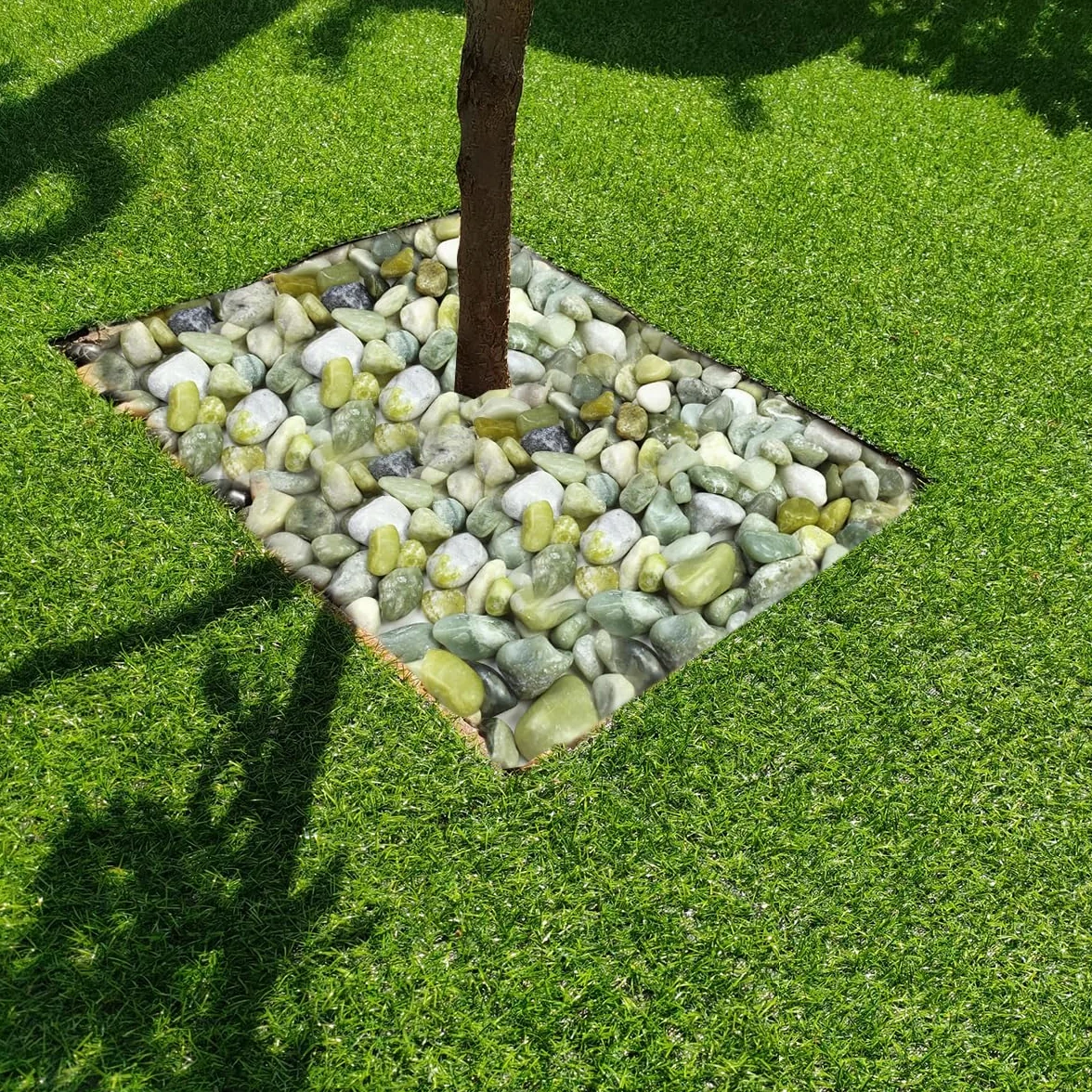 YISZM Pierres de rivière en jade de 9 kg pour aménagement paysager, galets naturels de 5 à 7,6 cm pour plantes d'intérieur, pierres décoratives polies pour remplissage de vase, aquariums, jardin