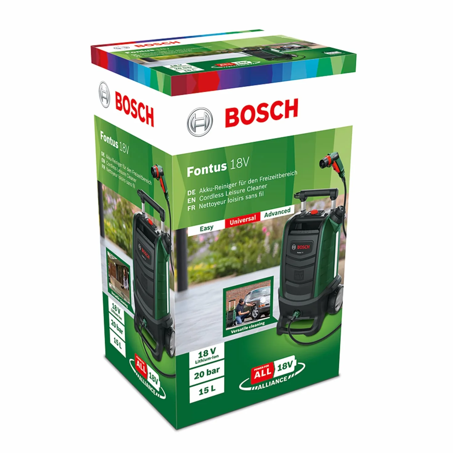 Bosch Nettoyeur pour extérieur sans Fil - Fontus 18V sans Batt./Chargeur