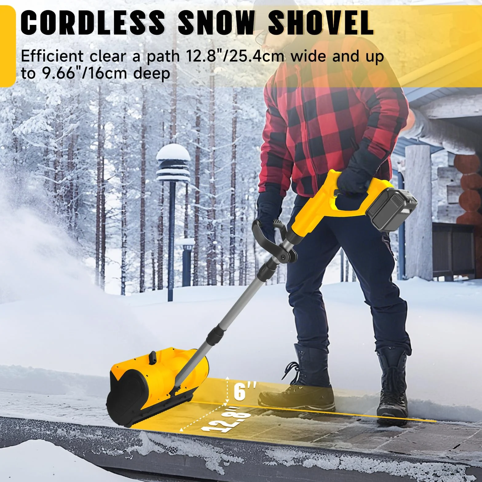 Souffleuse à neige sans fil 20V Max 12,8" large 500W Dewalt compatible