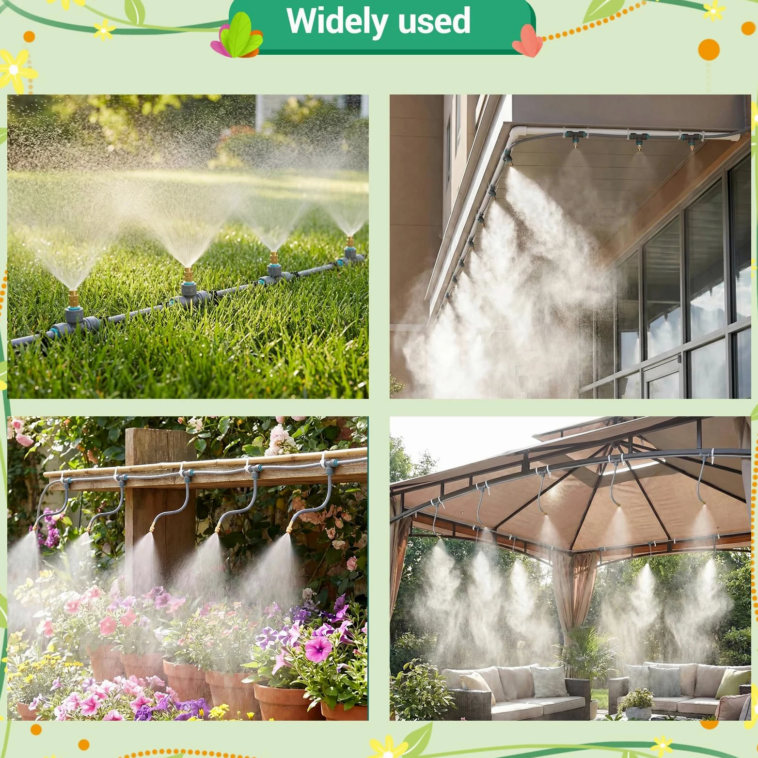 Système d'Irrigation Jardin 20M Tuyau avec Programmateur Arrosage Automatique 2 Voies, Minuterie d'arrosage Retard de Pluie, Kit Arrosage Micro Irrigation Goutte à Goutte pour Pelouse et Jardin