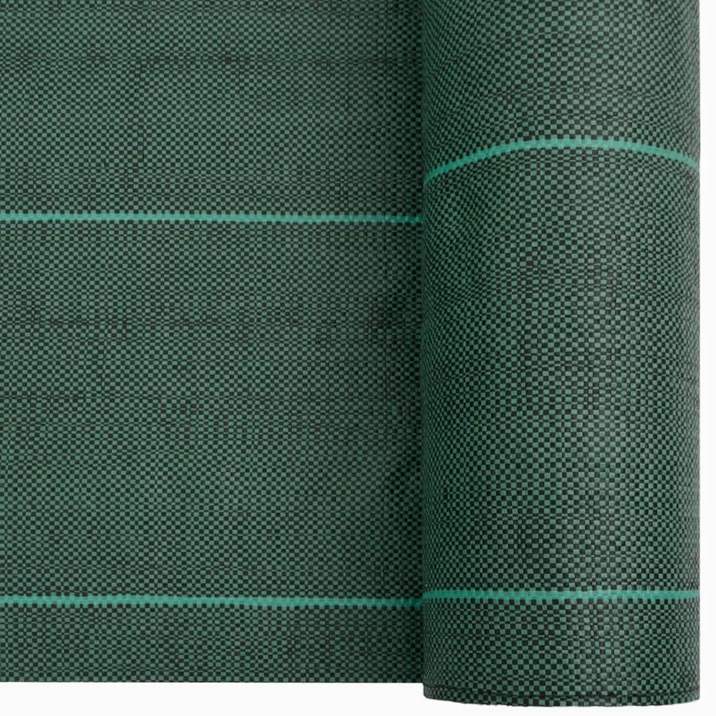 Membrane Anti Mauvaises Herbes Vert 1,5 x 100 m en PP 60 g m2, géotextile Feutre Toile de paillage pour Jardin, pelouse, Potager, terrasse, allée Gravier