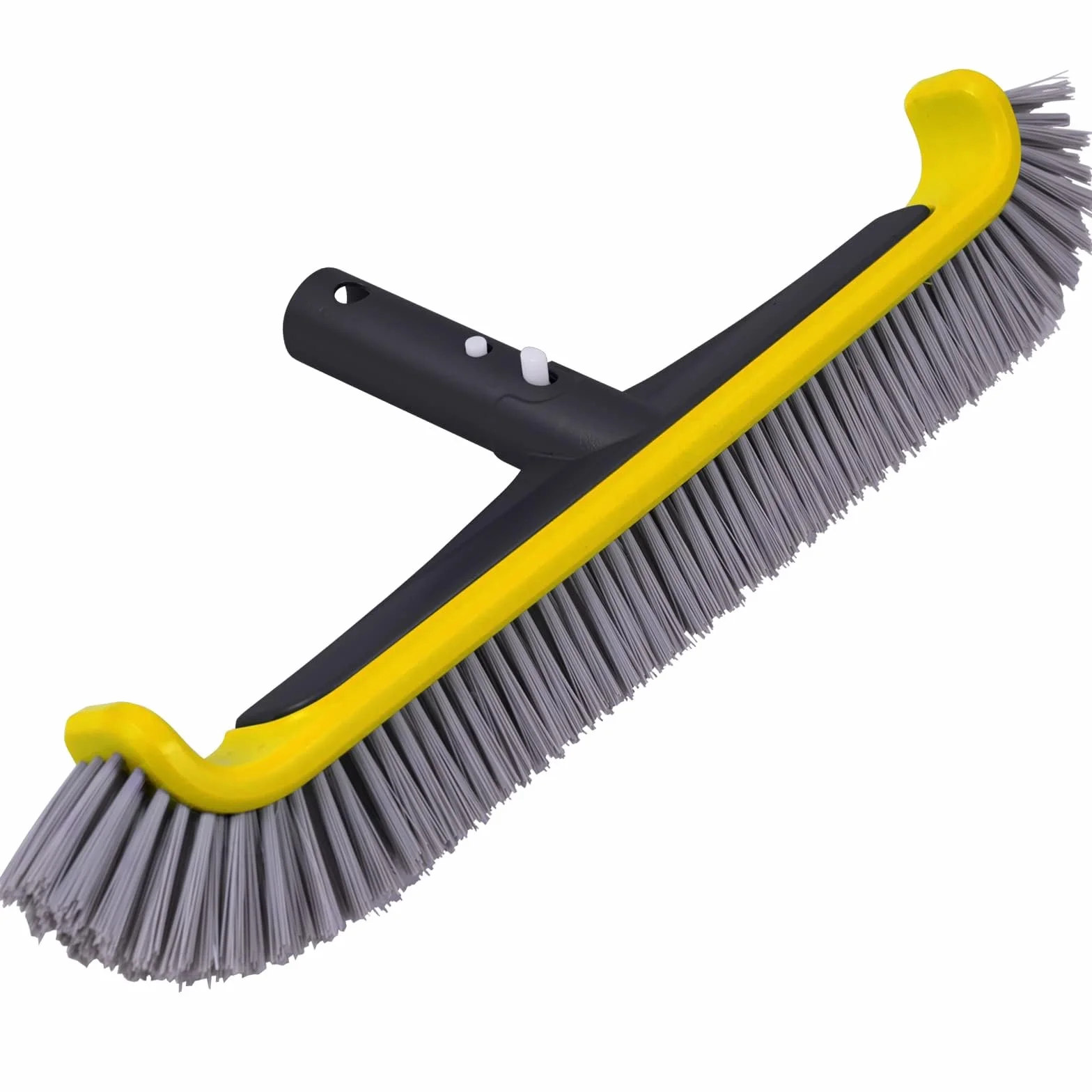 POOLAZA Brosse pour piscine avec manche en aluminium, tête robuste, brosse en nylon nettoyage parois marches angles