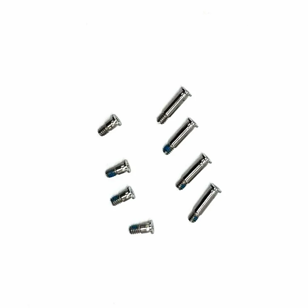 Lot de 8 vis de rechange + tournevis pour MacBook Pro M1 M2 M3 Pro/Max Retina 14" A2442 A2779 A2992 A2918 A2485 A2780 A2991 2021-2023 argent