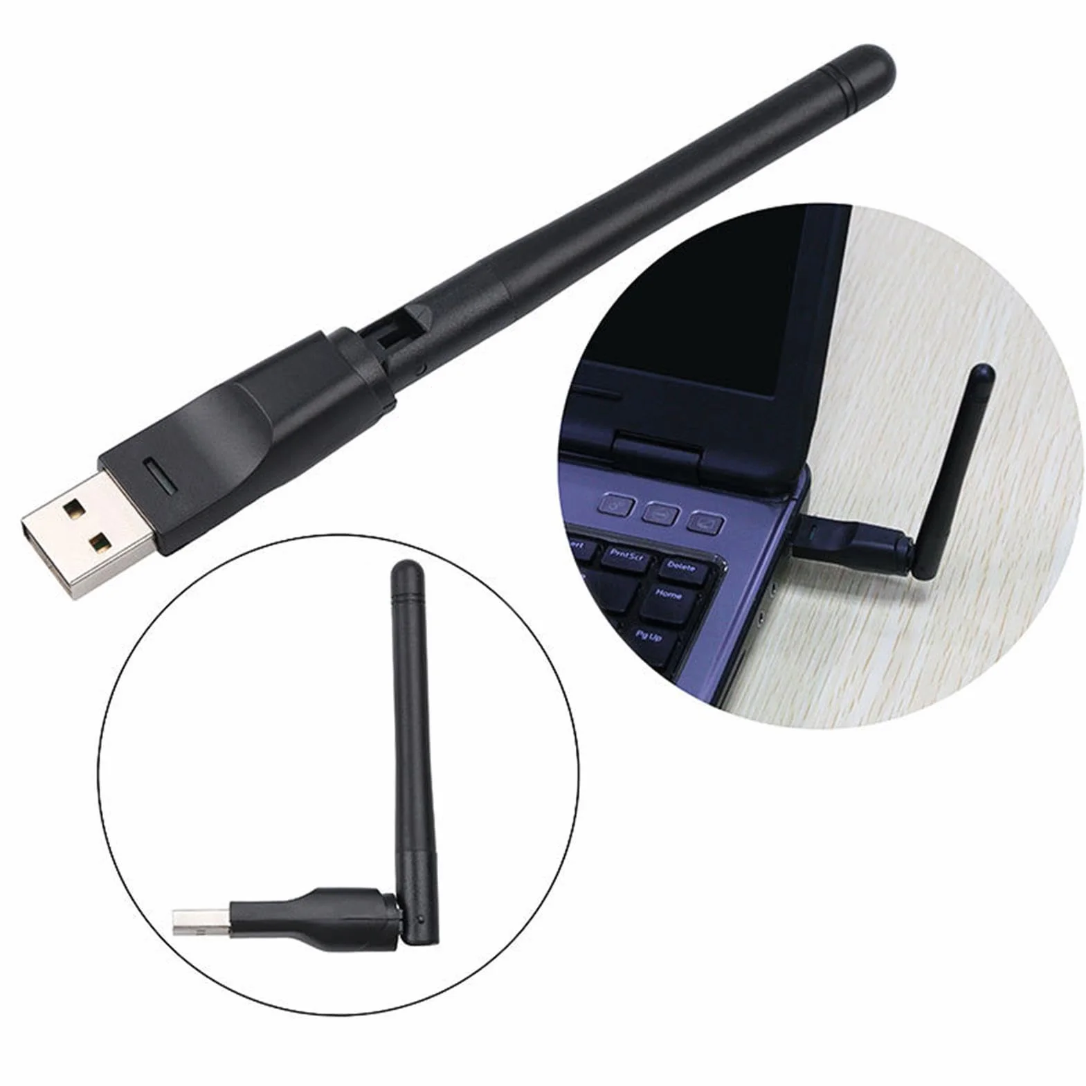 Adaptateur Wifi USB 150 Mbps 2,4 GHz Dongle Sans Fil Grande Antenne Carte Réseau Externe Puce Mt7601