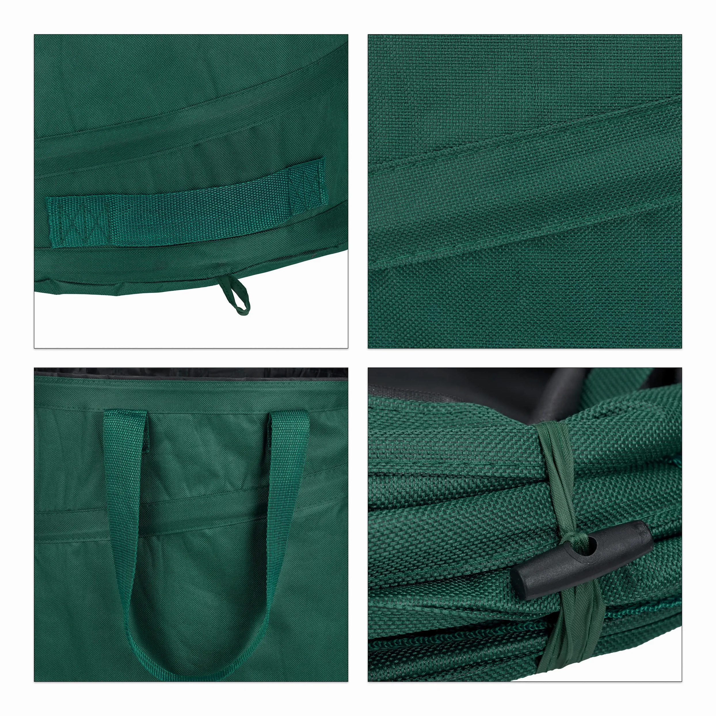 Relaxdays Sacs à déchets de Jardin autoportants, Lot de 3, 90 L, 3 poignées, Poubelle, résistant aux UV, étanche, Vert