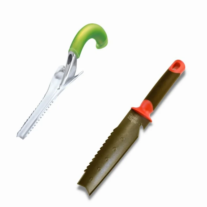 Venteo - Désherbeur ergonomique + Couteau de sol à main - outils de qualité supérieure - Creuser/désherber